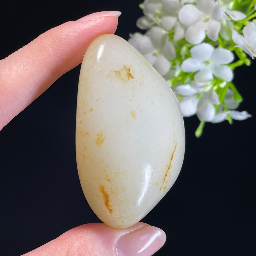和田玉白玉“暖玉生金”洒金皮籽料（yc337341）