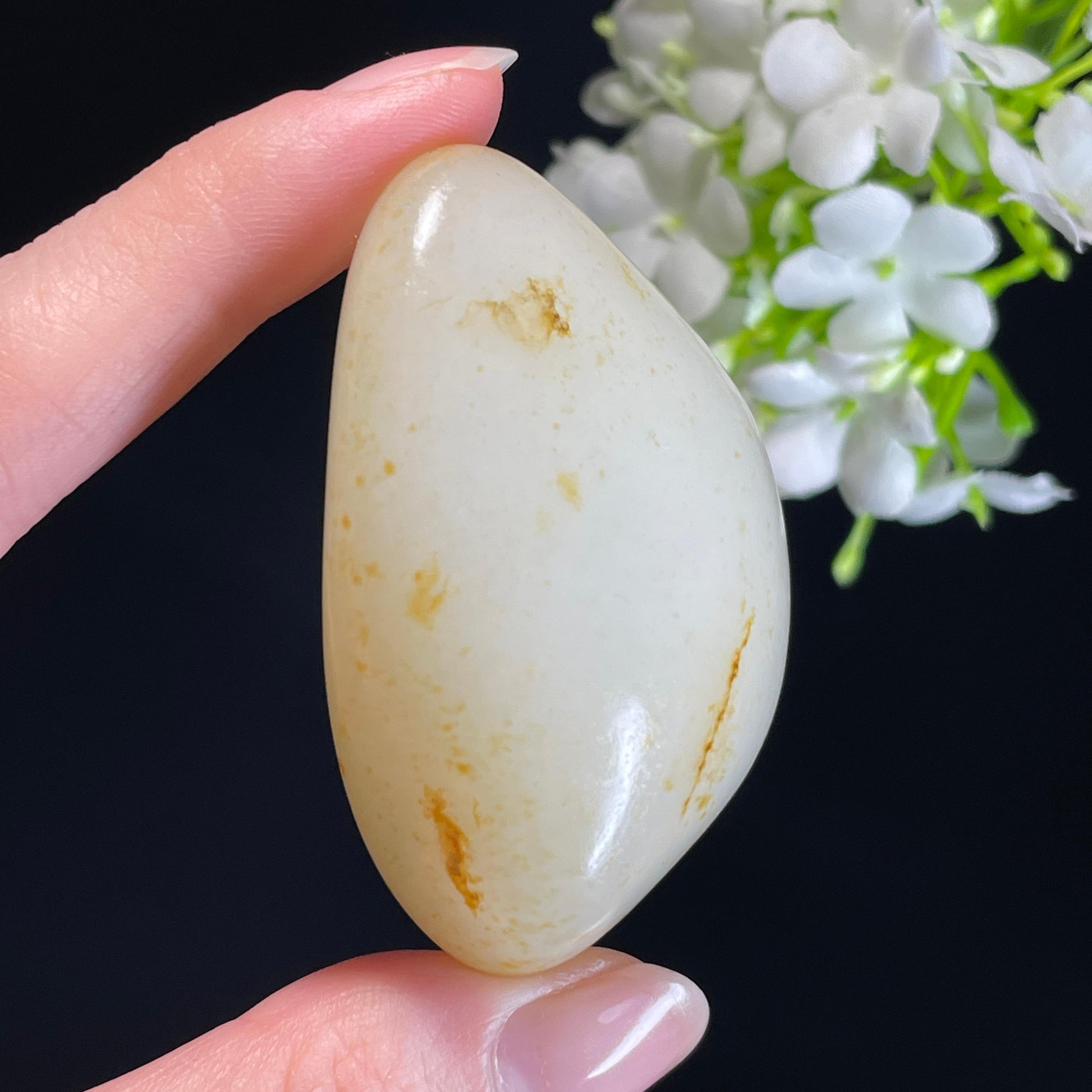 和田玉白玉“暖玉生金”洒金皮籽料（yc337341）