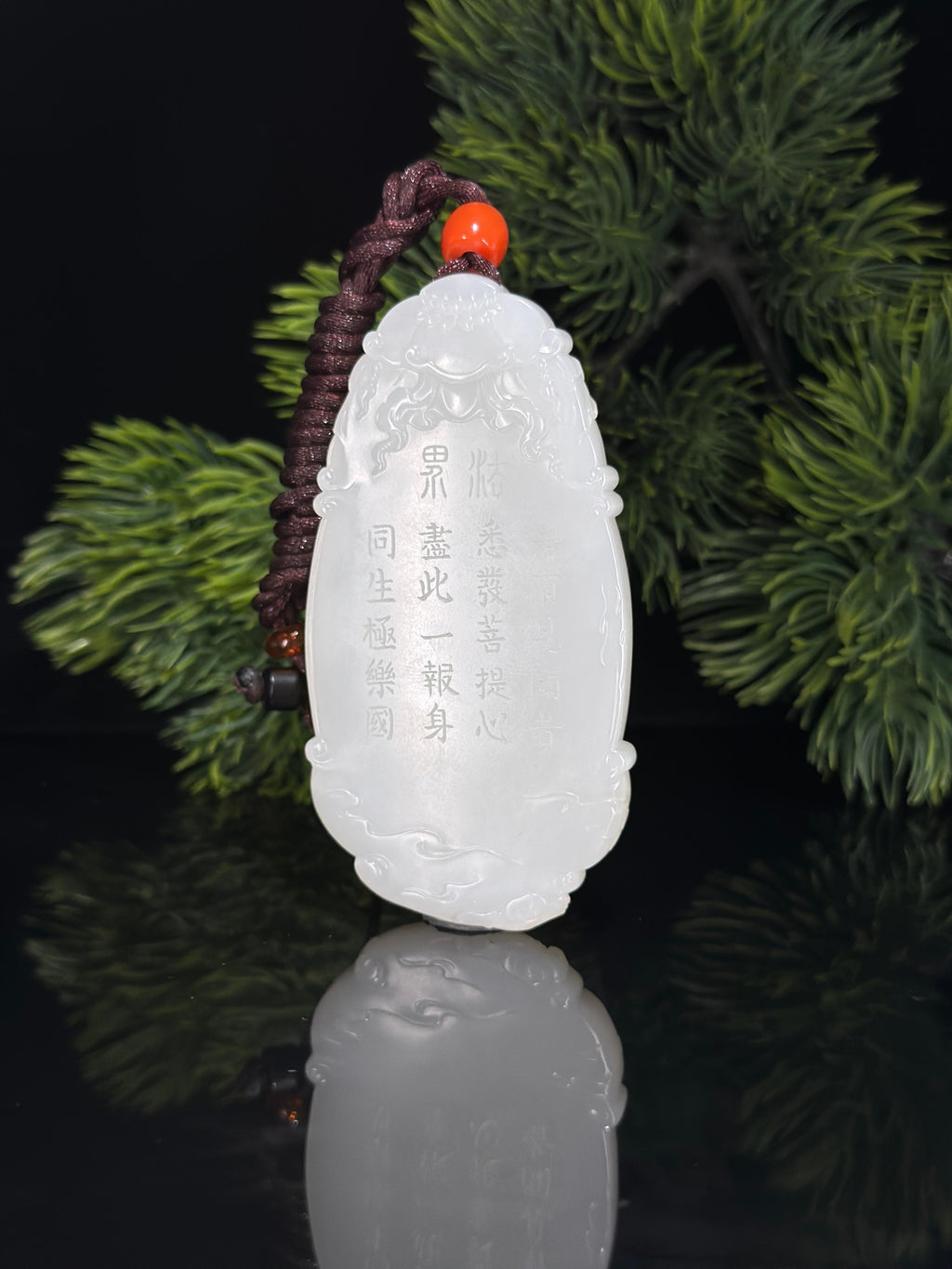 新疆和田玉白玉坐莲观音臻品籽料挂件（yc533917）