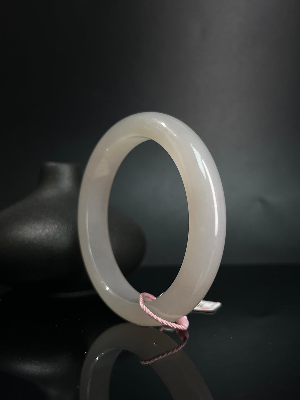 和田玉淡烟紫手镯（卡57）（yc242076）