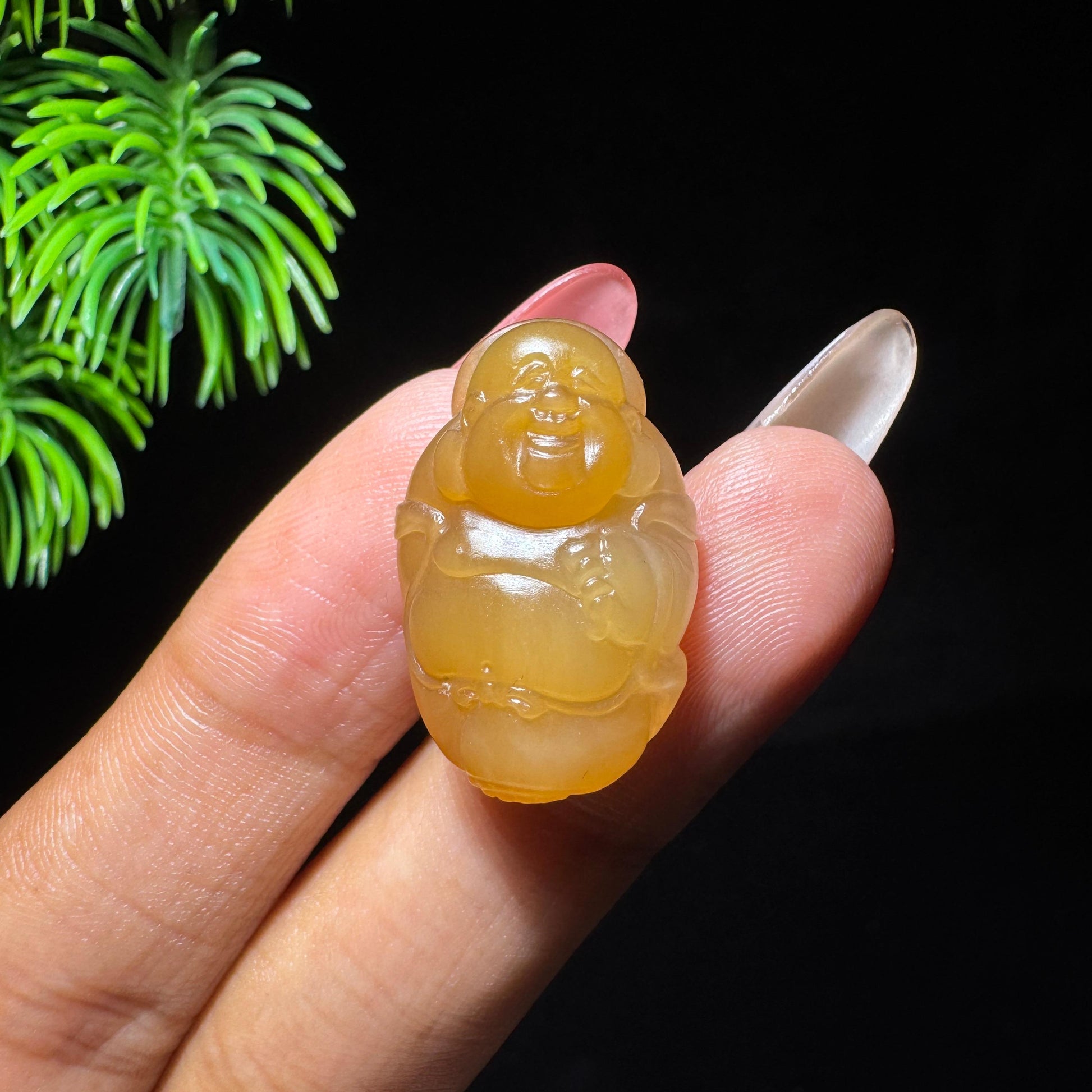 和田玉山料糖白玉佛公（yc716729）