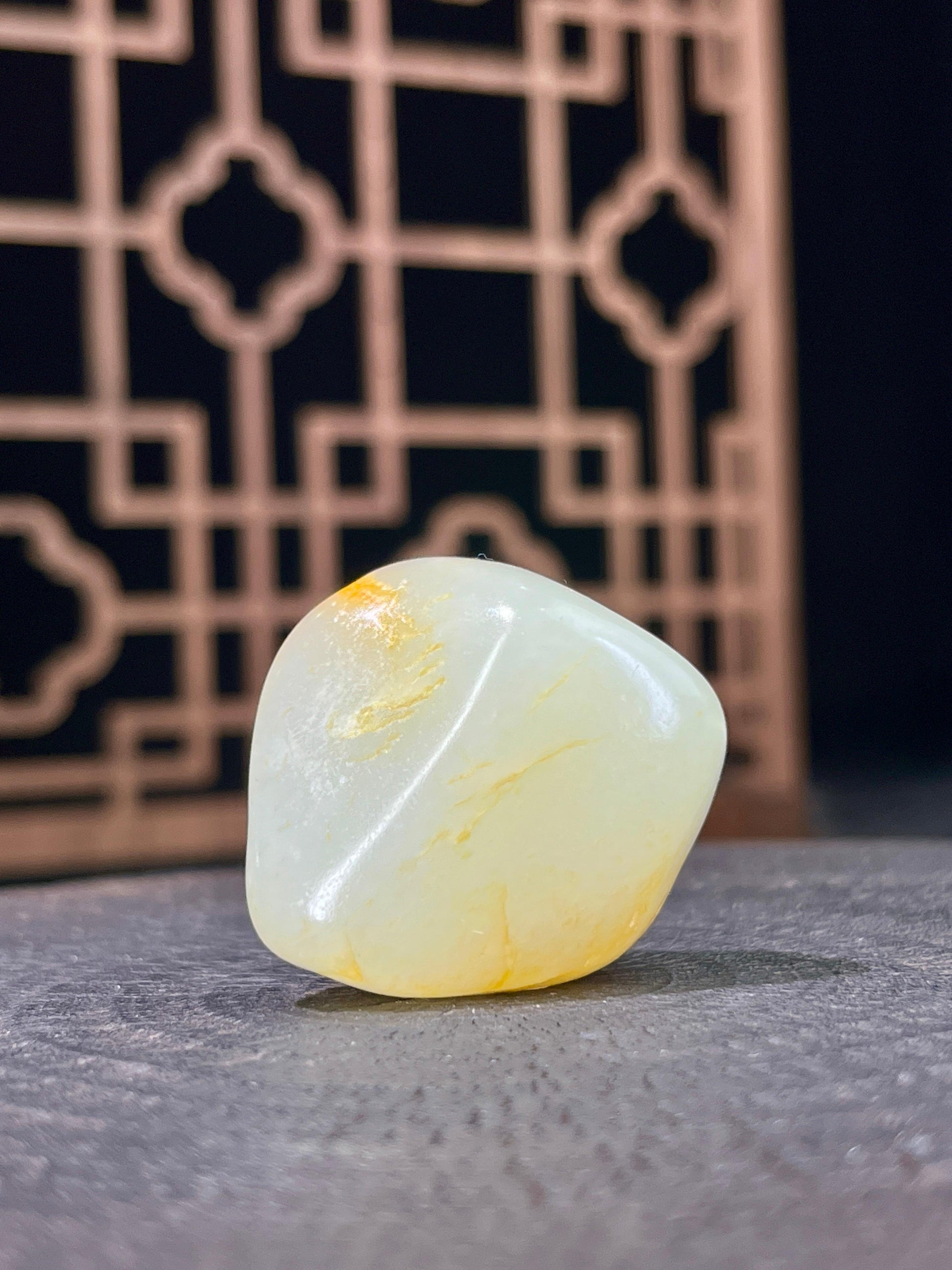 新疆和田玉白玉籽料原石洒金皮挂件5（yc233829）