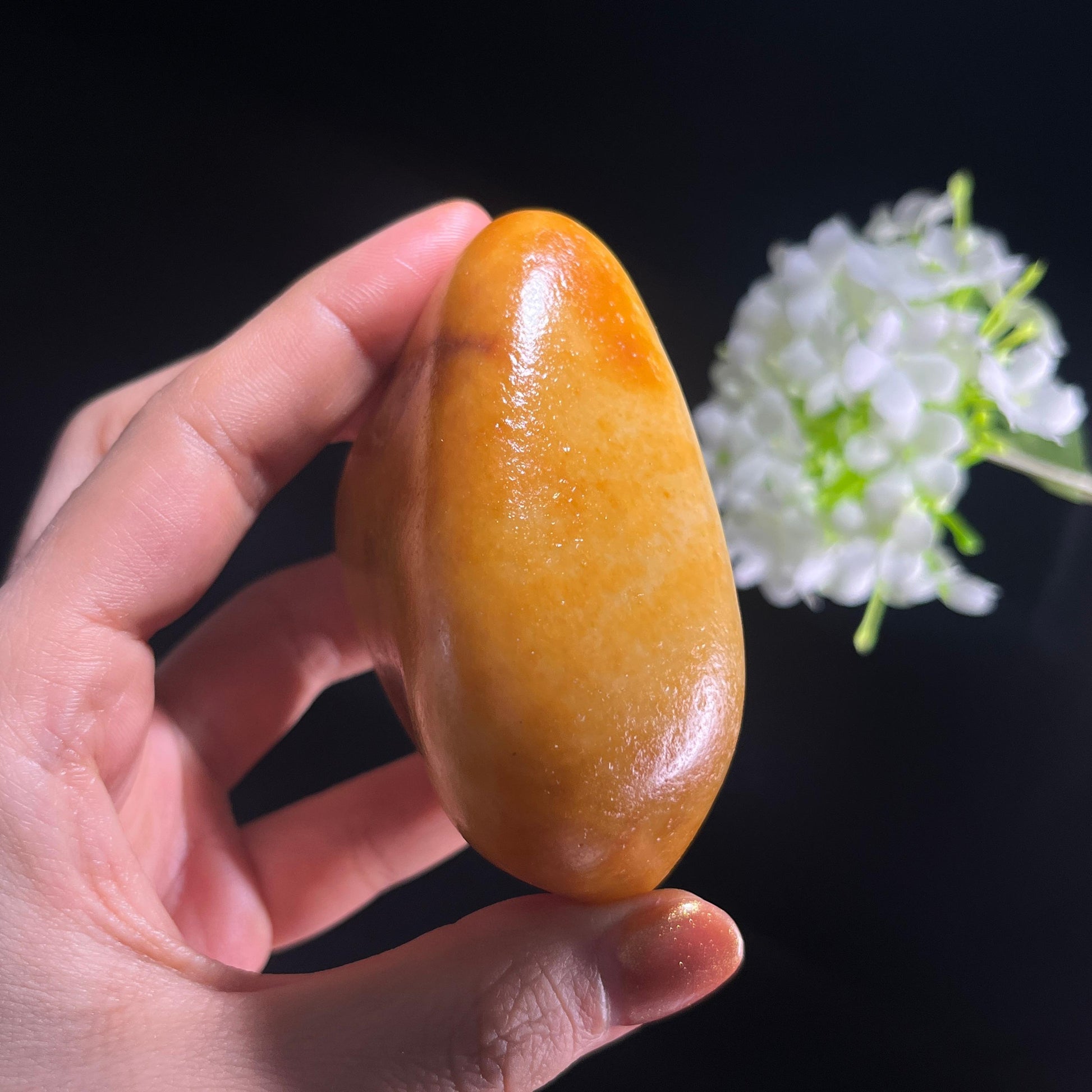 和田玉白玉“丹霞铺锦”通体洒金皮籽料（yc387211）