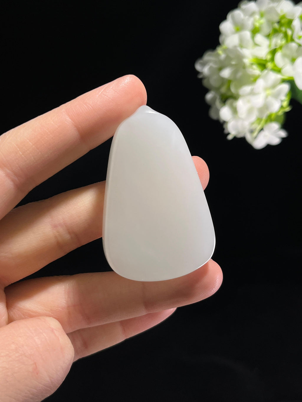 和田玉白玉随形无事牌（yc257302）