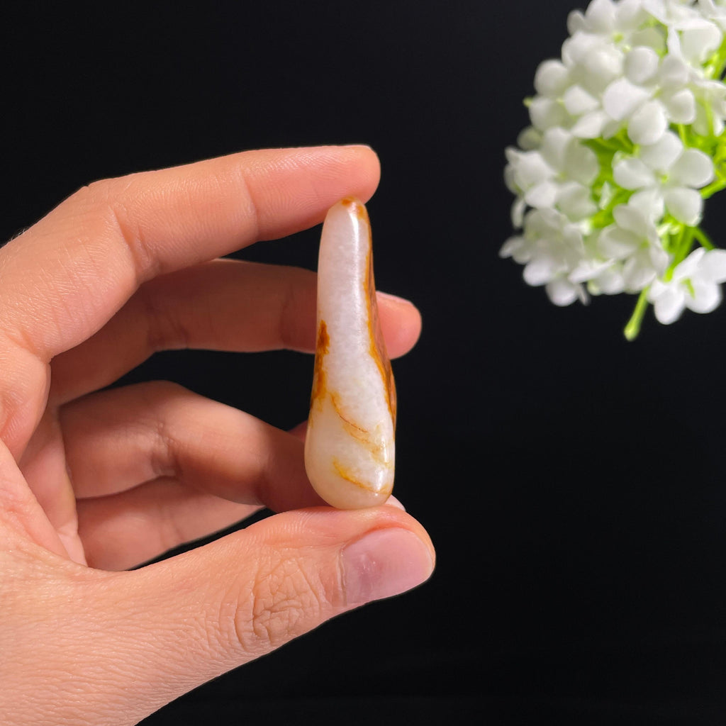 和田玉一级白“玉魄生金”洒金皮籽料（yc315418）