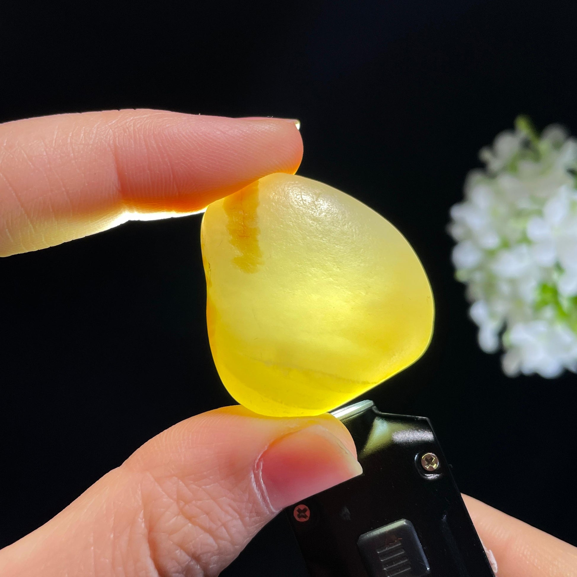新疆和田玉“双金分雪”白玉聚黄皮籽料（yc440508）