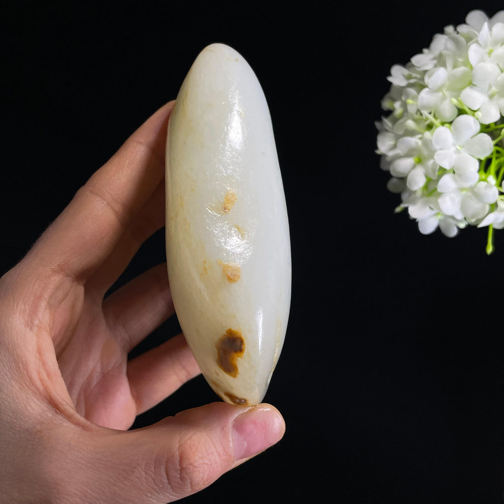 和田玉白玉“素月流霜”洒金皮籽料（yc332368）