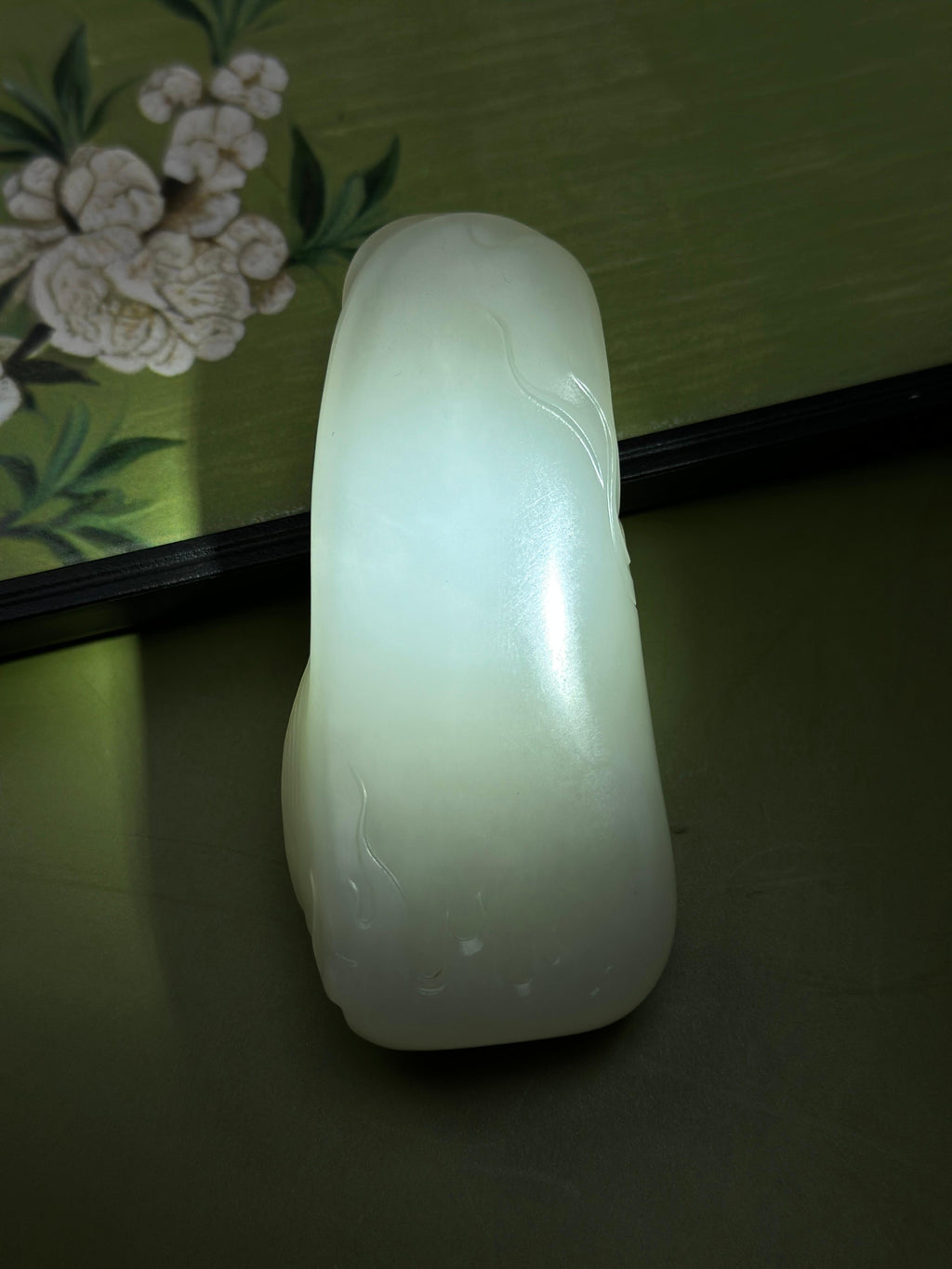 臻品新疆和田玉白玉籽料龙挂件（yc765478）