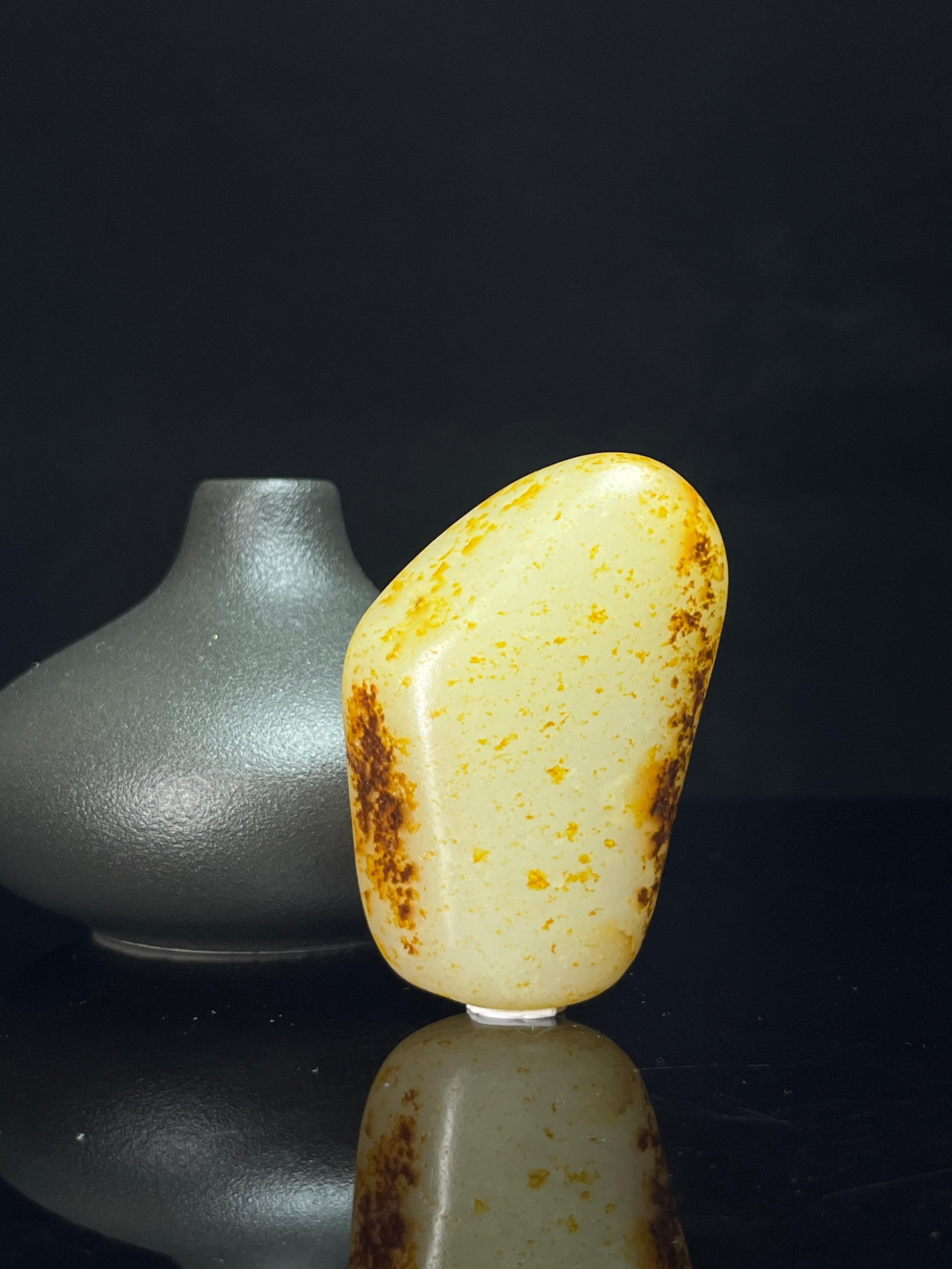 新疆和田玉籽料原石洒金皮挂件原皮独籽2（yc235078）