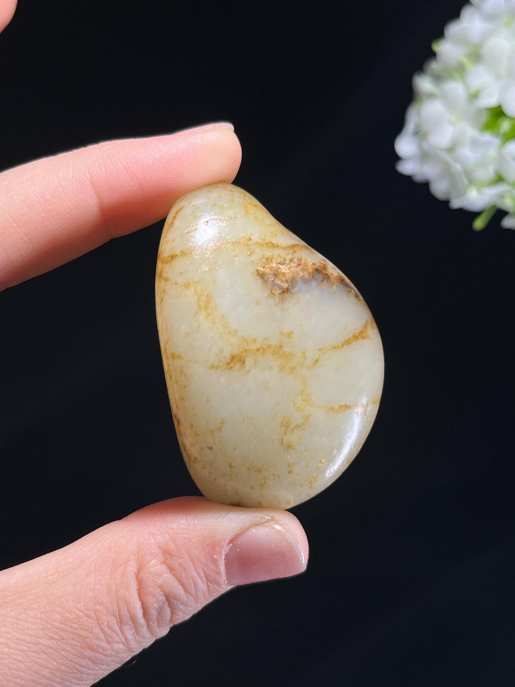 新疆天然和田玉籽料原石洒金皮挂件（yc262847）