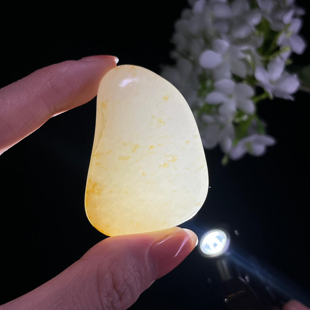 和田玉一级白“金波碎月”洒金皮籽料（yc347621）
