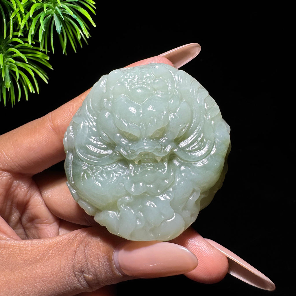 和田玉山料晴水龙牌（yc681377）