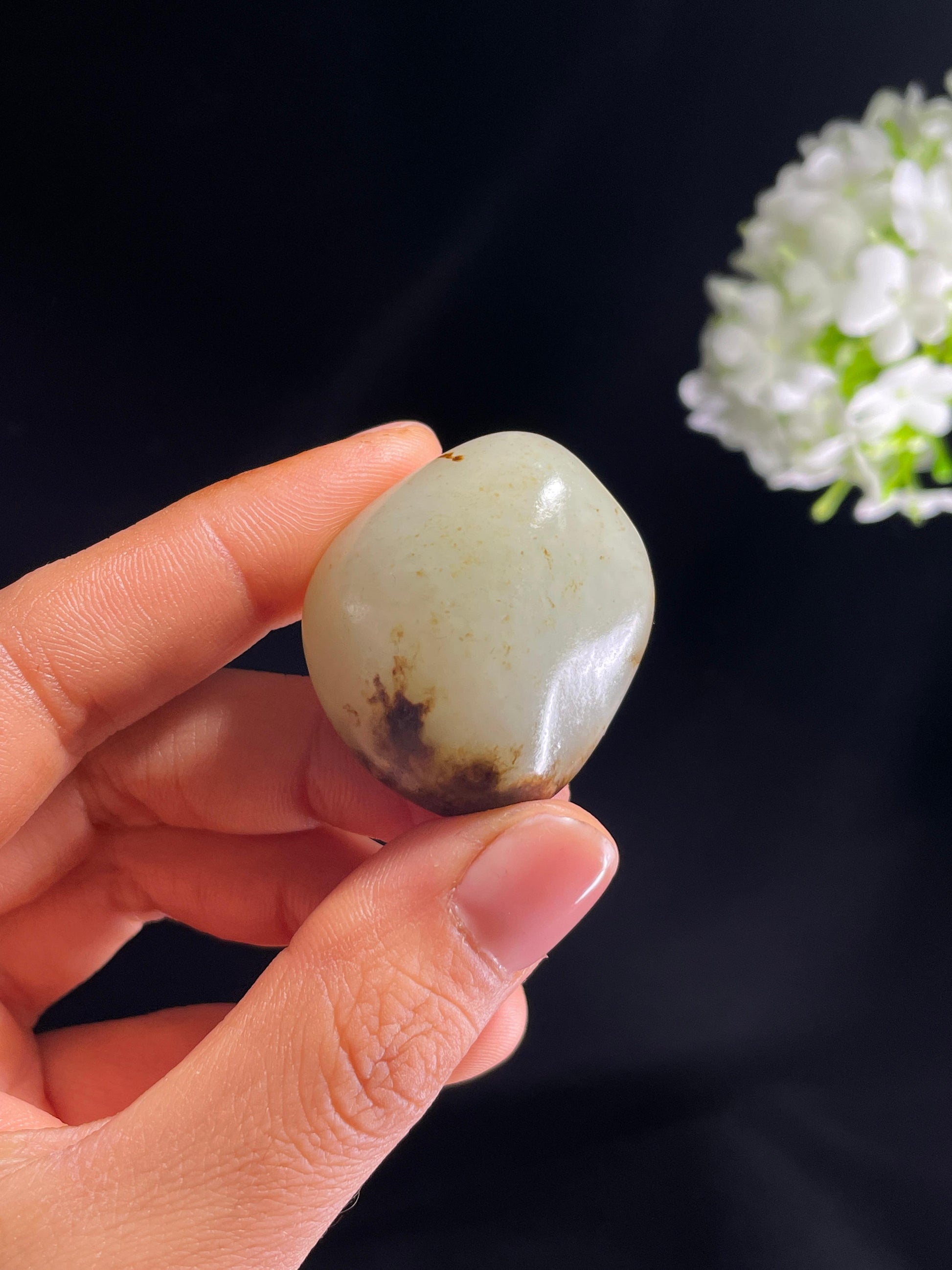 和田玉白玉秋梨皮籽料原石（yc264631）