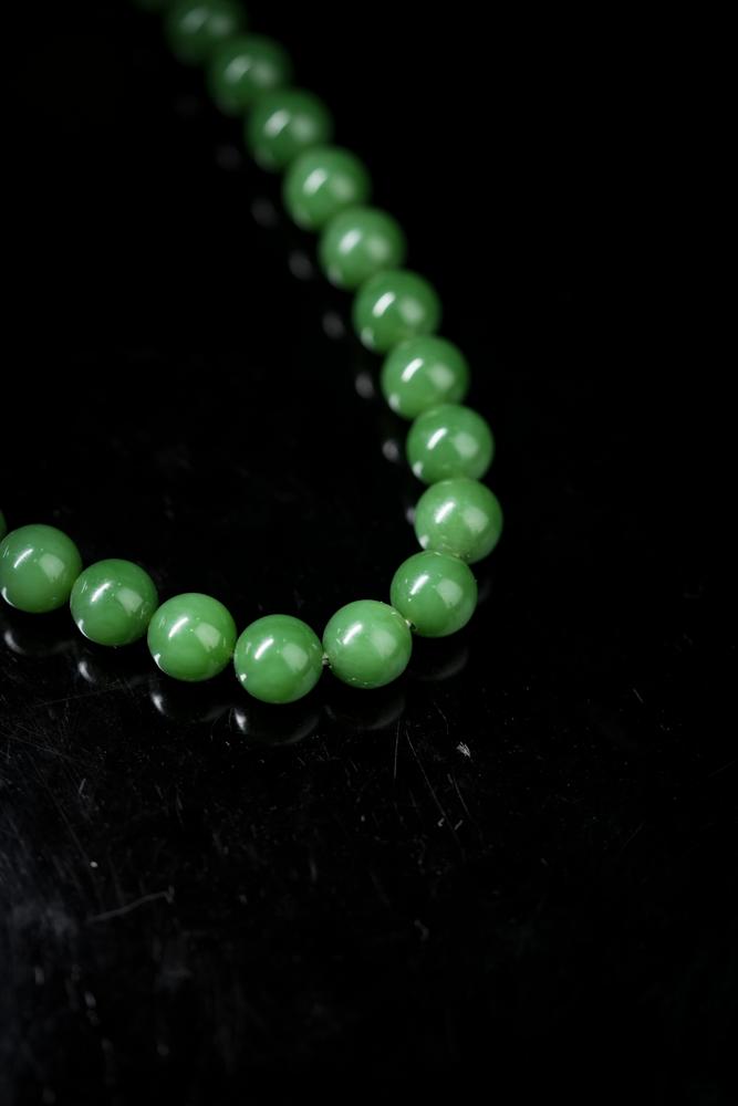 新疆天然和田玉碧玉项链5（yc253342）