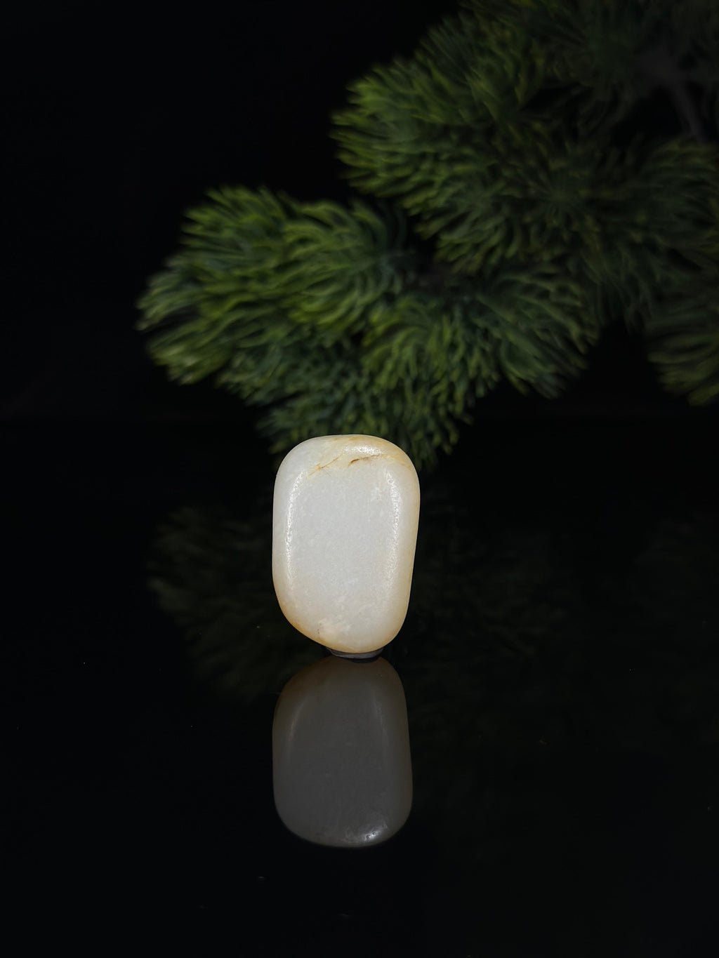 新疆和田玉白玉洒金皮挂件籽（yc536861）