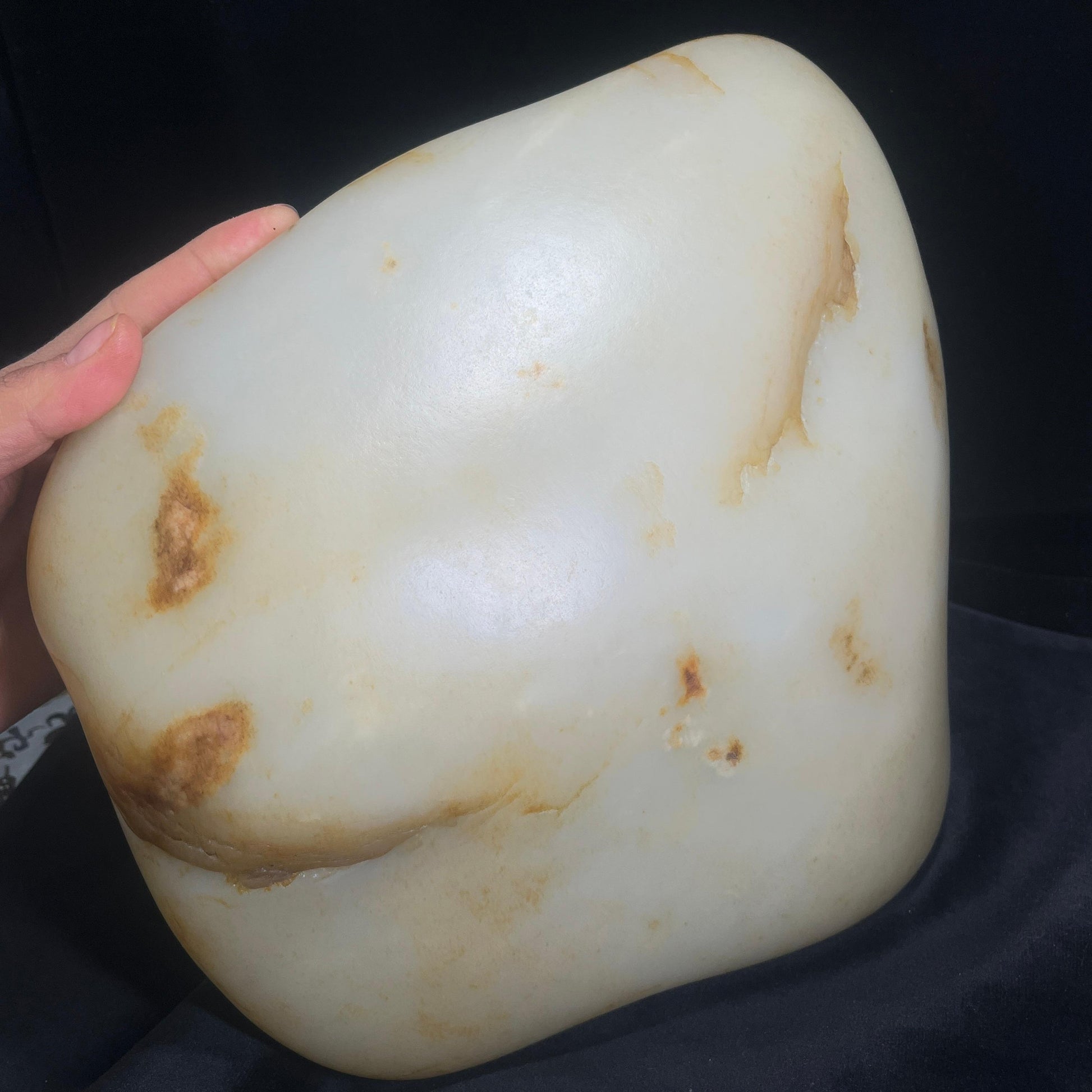 和田玉白玉“天山玉镜”洒金皮秋梨皮籽料（yc344250）