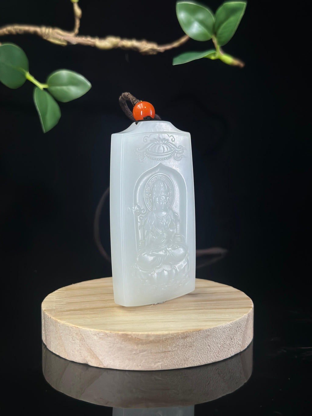 和田玉白玉观音牌吊坠（yc770269）