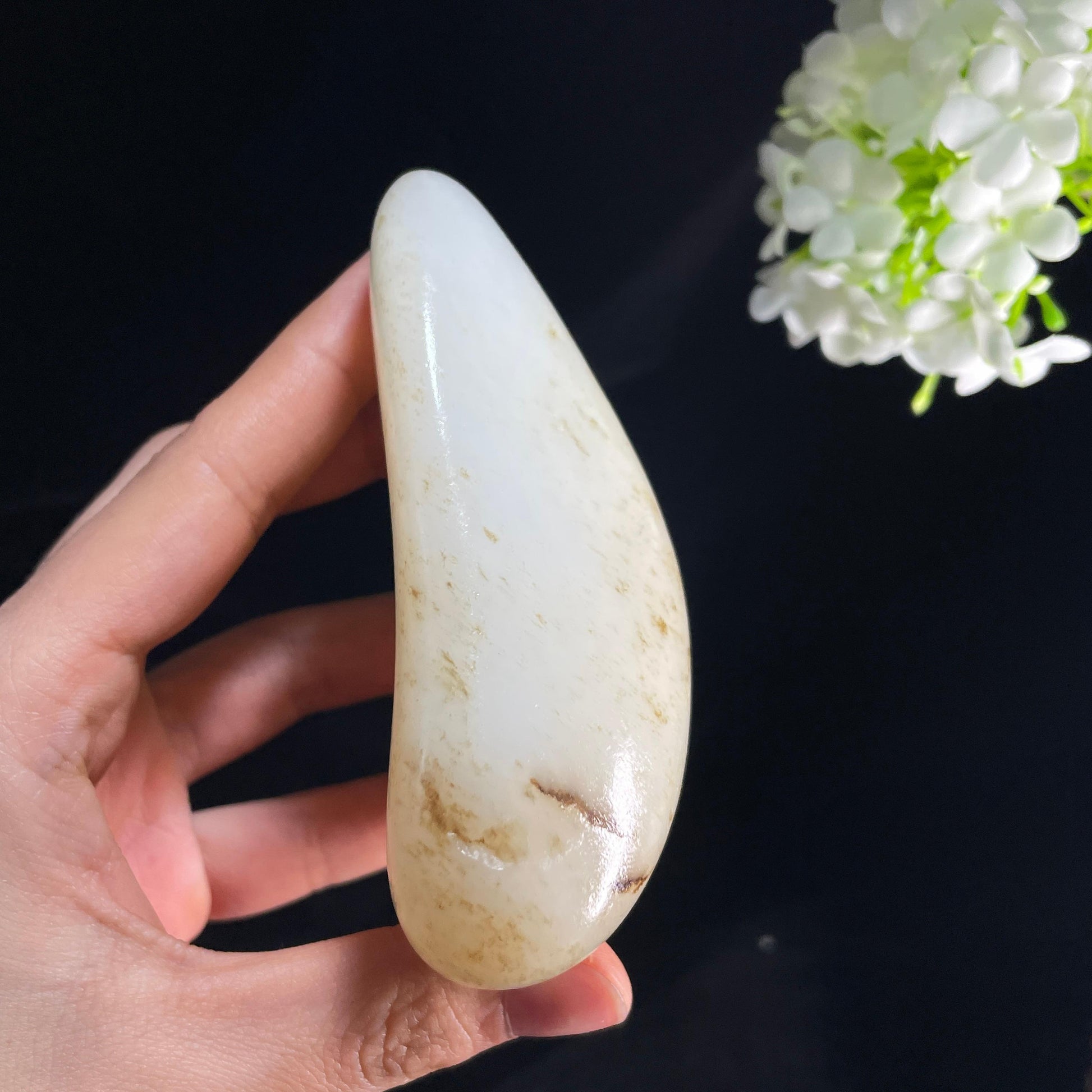 和田玉羊脂白玉“疏星映月”秋梨皮洒金皮籽料（yc357623）