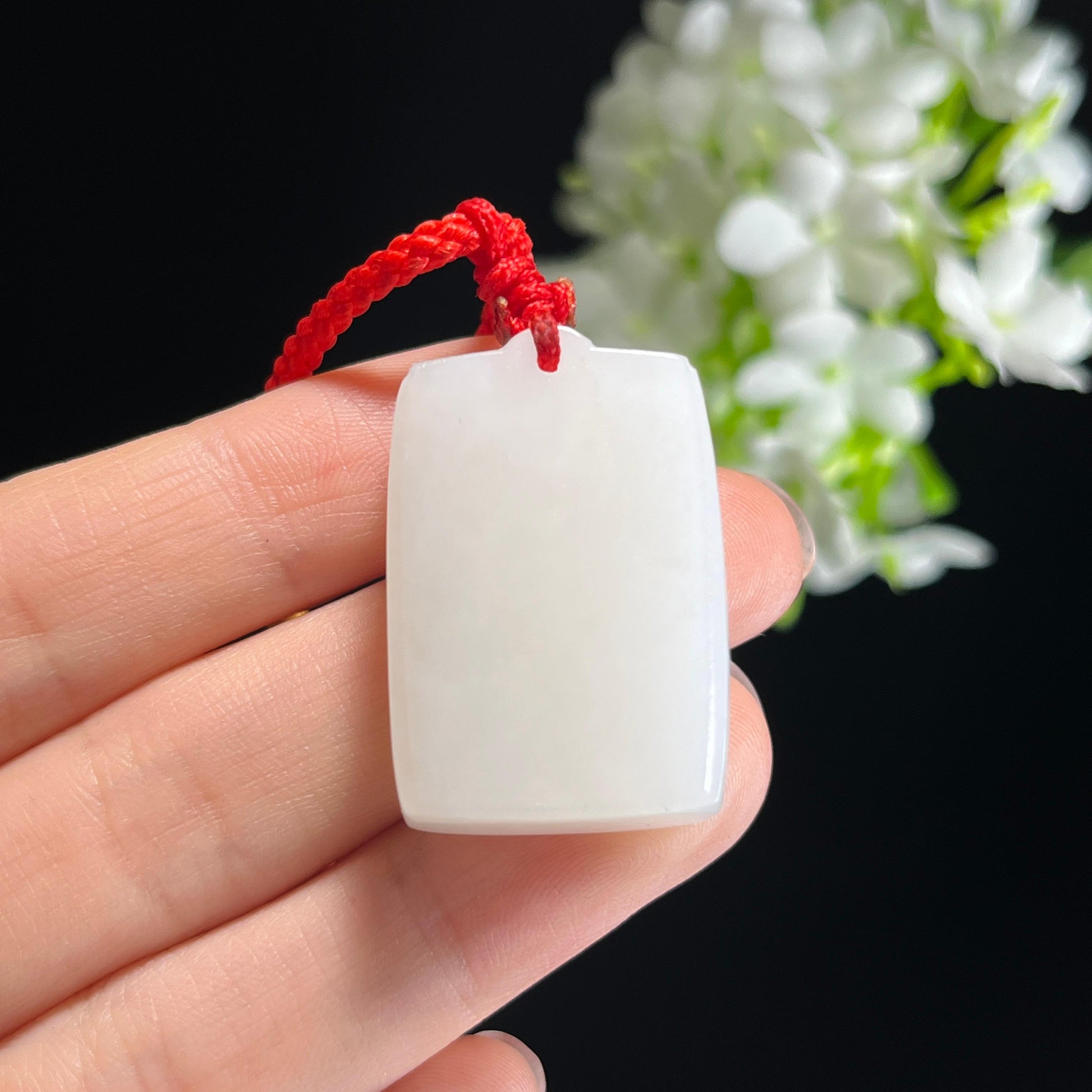 新疆天然和田玉白玉无事牌（yc348854）