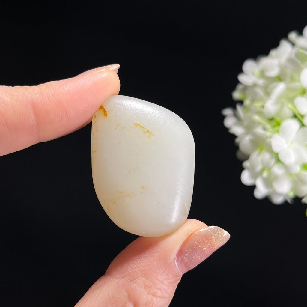 和田玉 “白玉洒金・润韵天然籽料原石”（yc307362）