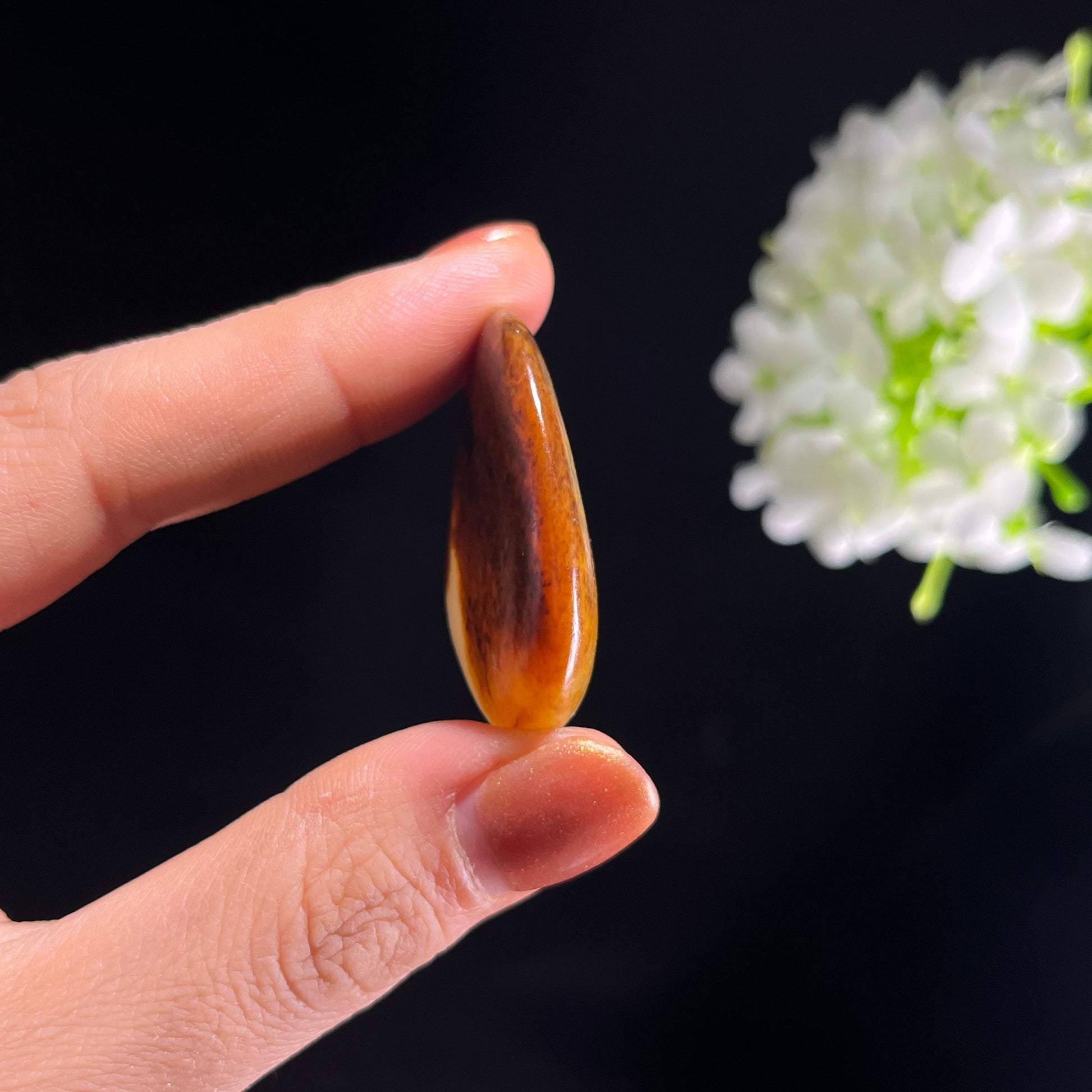 和田玉白玉“疏林漏影”黄沁皮籽料（yc392618）