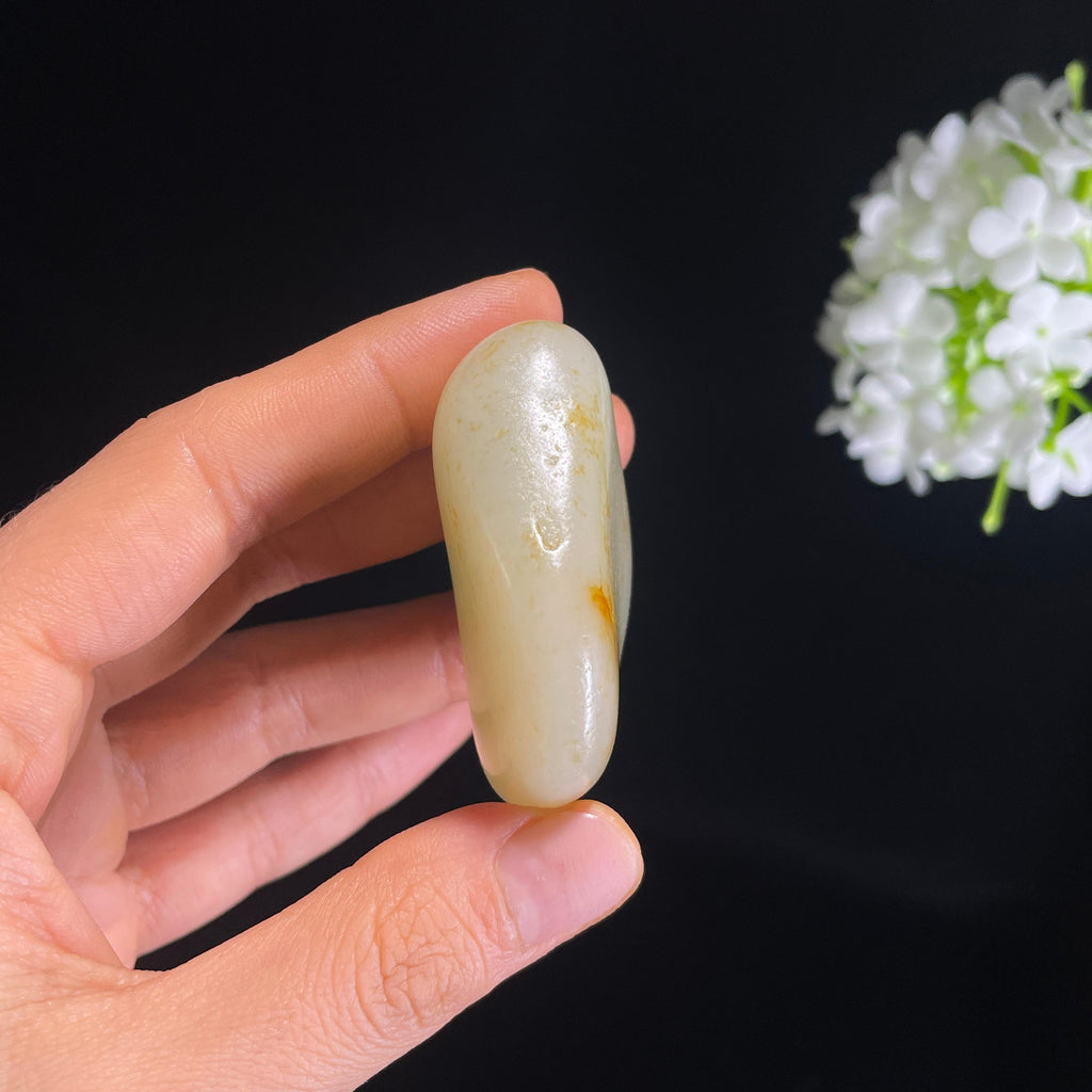 和田玉白玉“流霞溢彩”洒金皮籽料（yc318265）