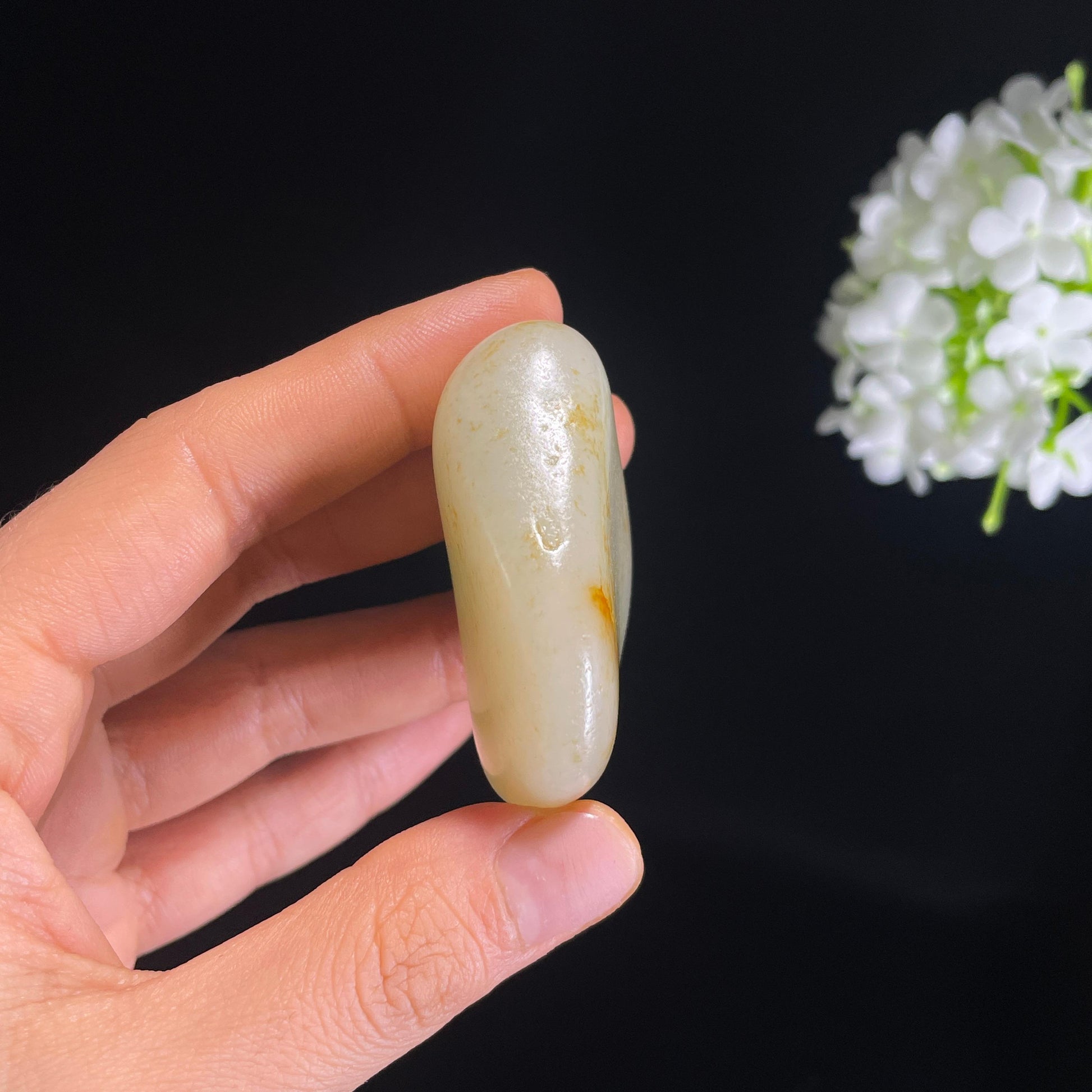 和田玉白玉“流霞溢彩”洒金皮籽料（yc318265）