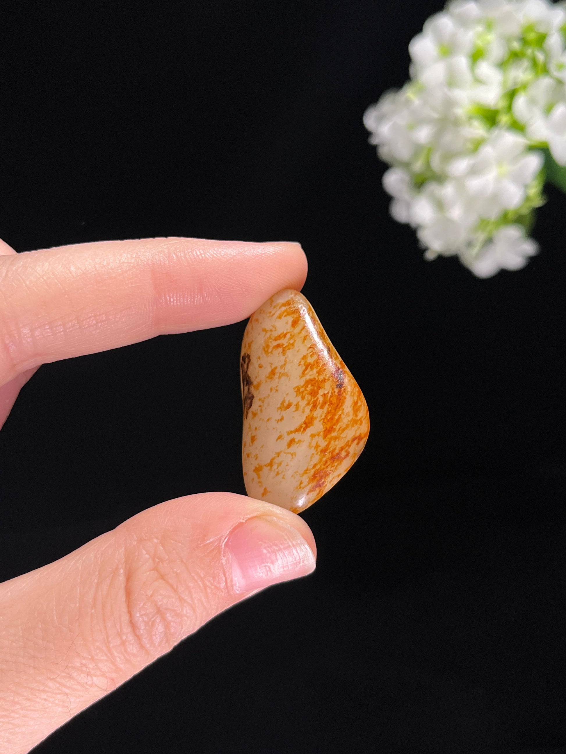 新疆和田玉洒金皮籽料原石包金挂件（yc255409）