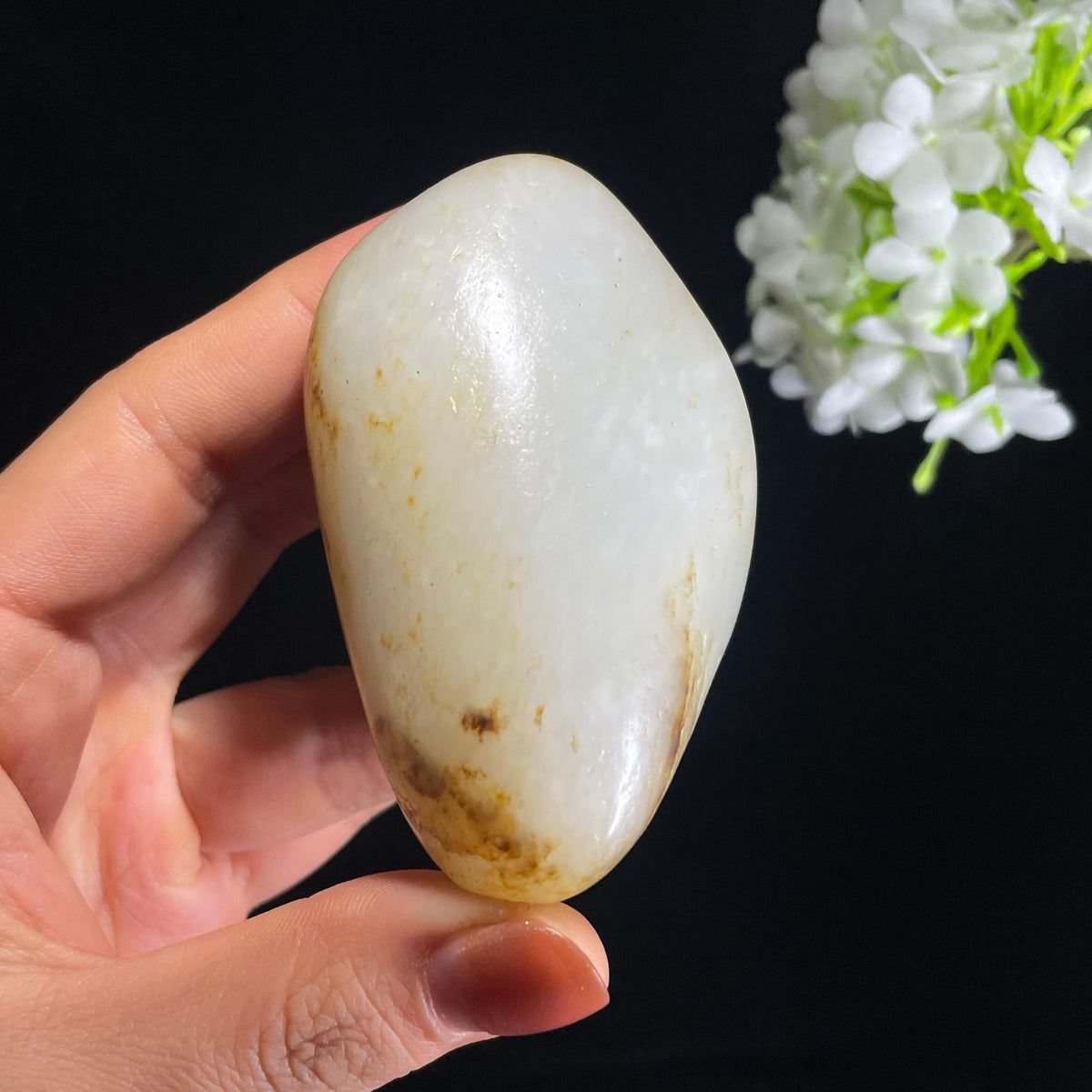 新疆天然和田玉白玉红皮籽料（yc403803）