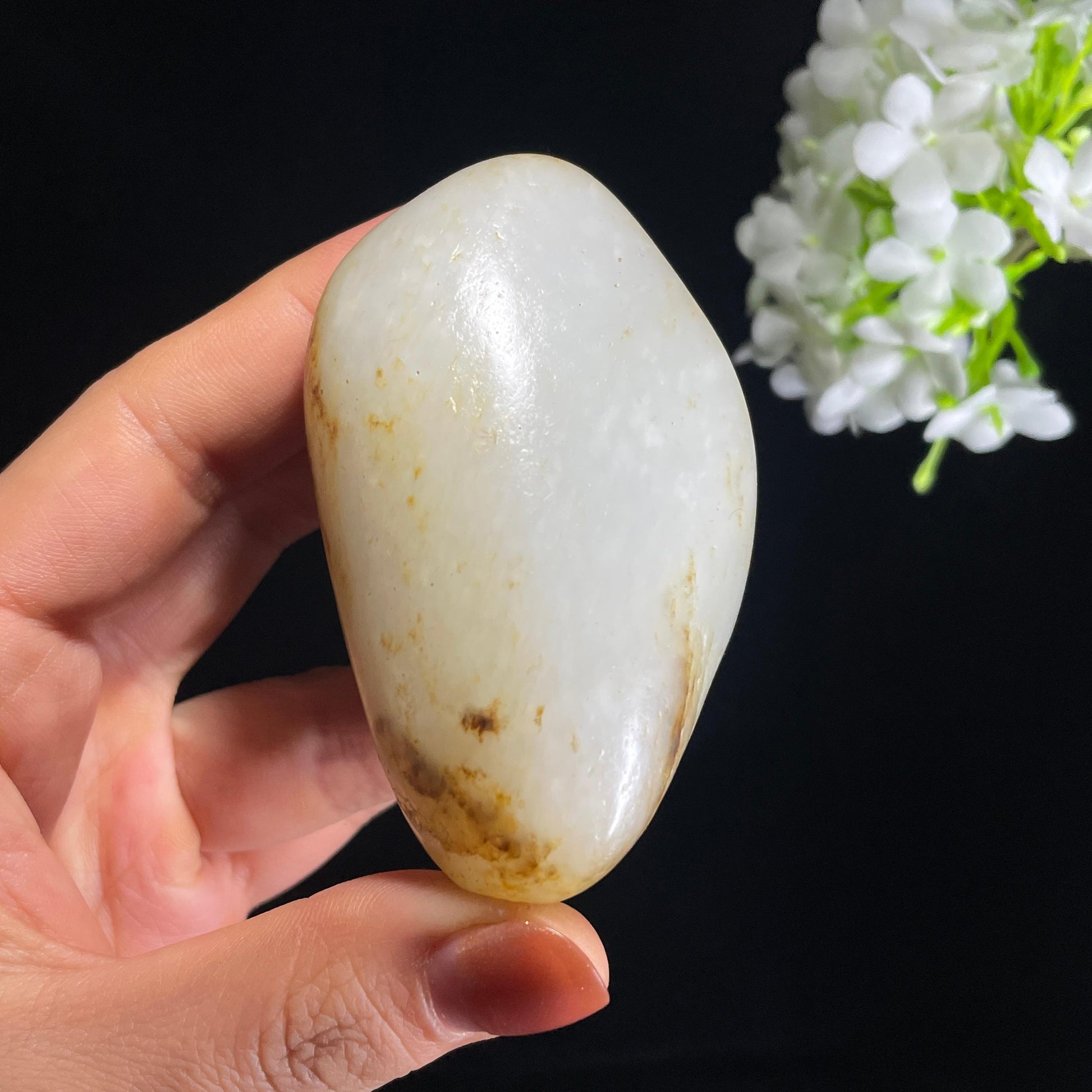 新疆天然和田玉白玉红皮籽料（yc403803）