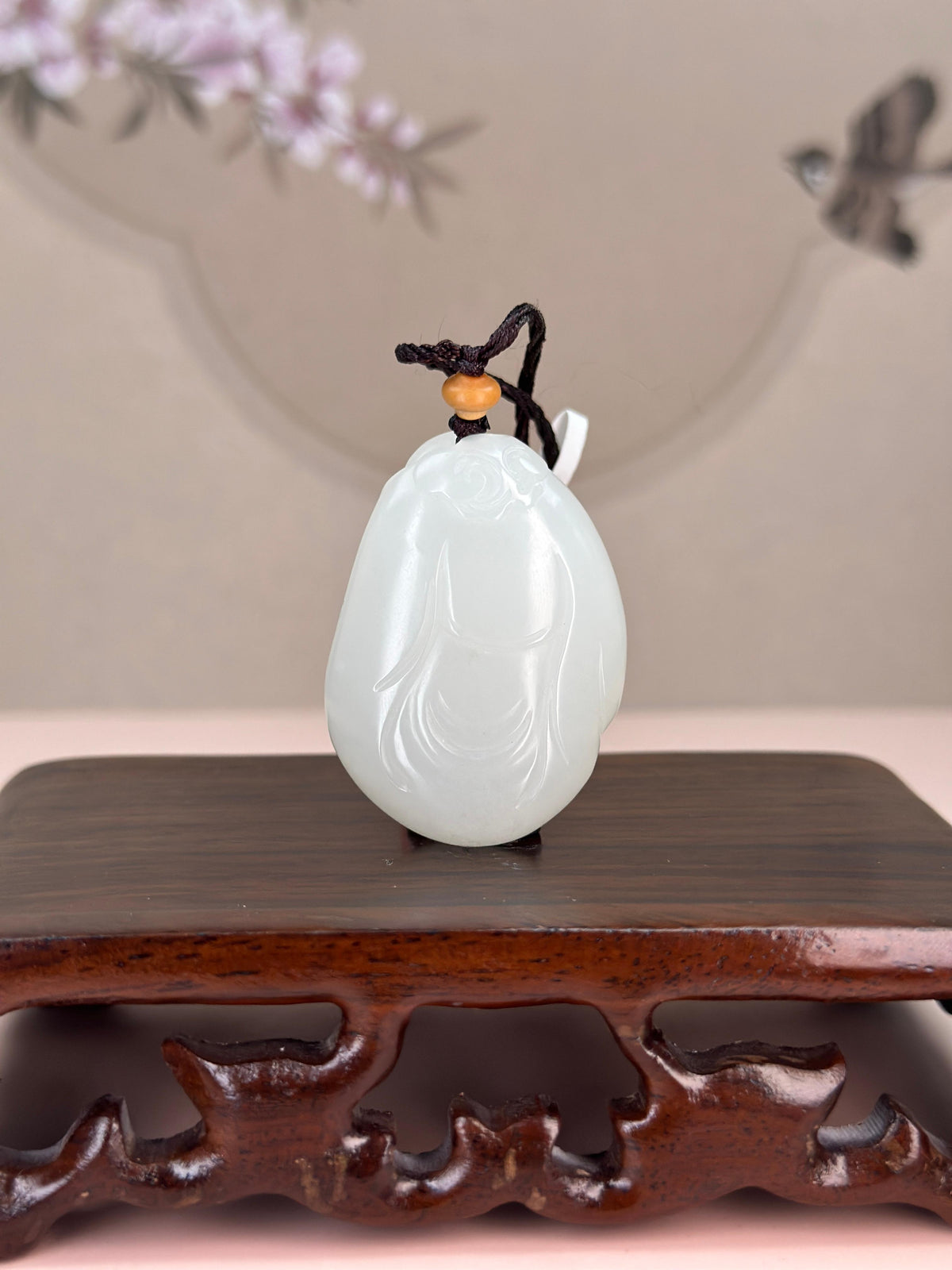 精品新疆和田玉白玉籽料弥勒佛挂件（yc766554）