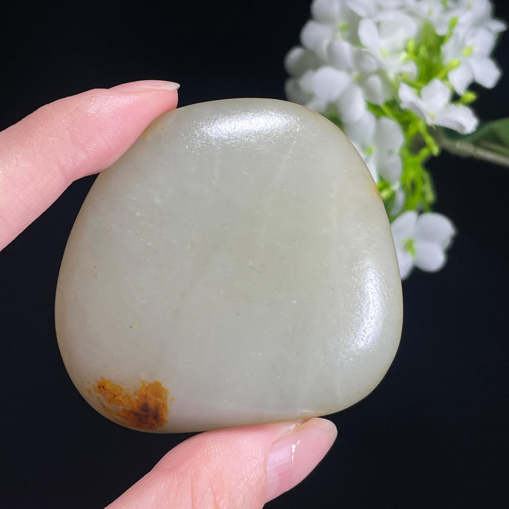 和田玉青白玉“金痕入梦”洒黄皮籽料（yc316445）