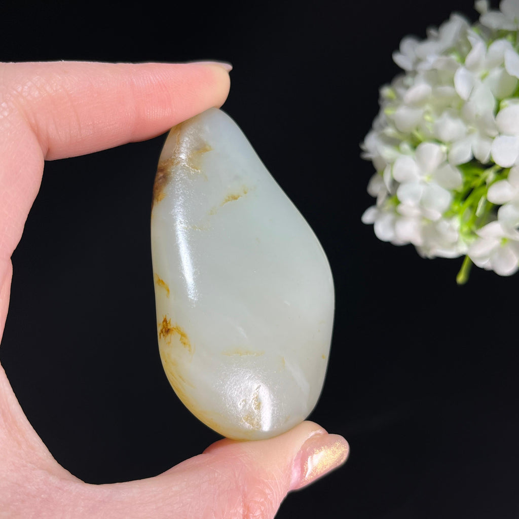 和田玉青白玉“松影横斜”洒金皮籽料（yc350232）