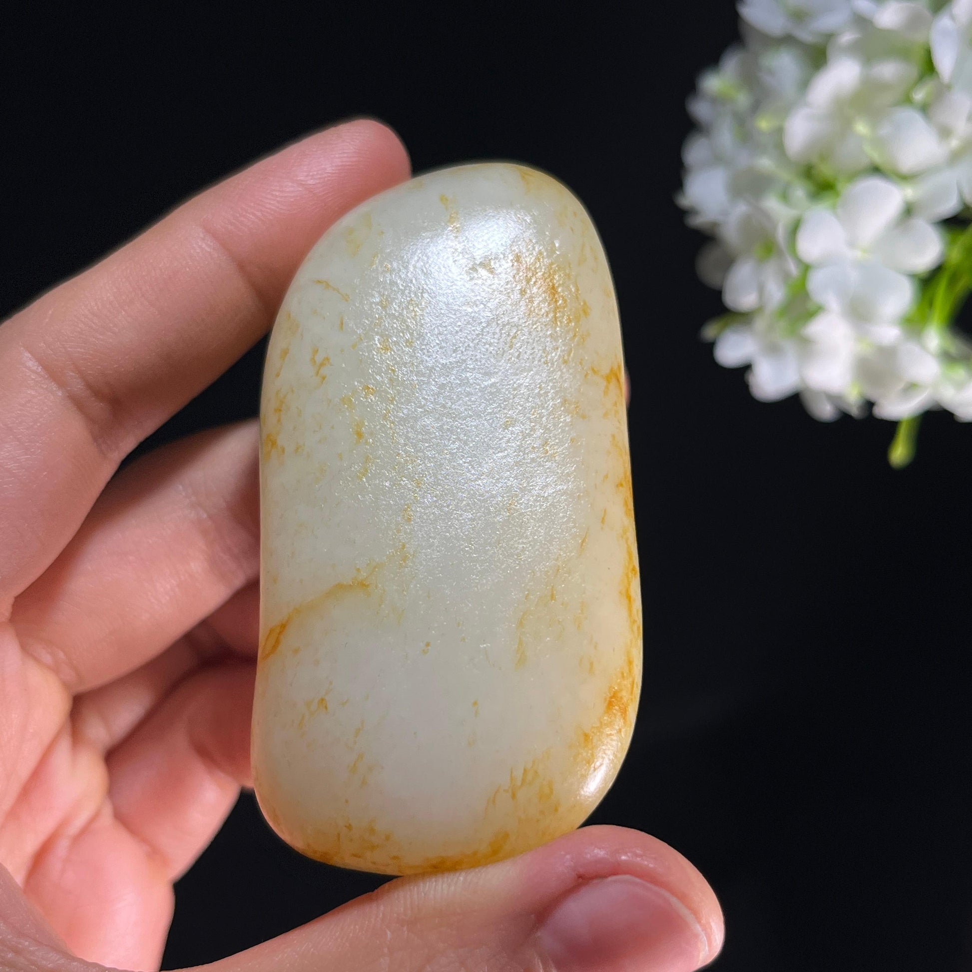 和田玉白玉“金丝缠玉”洒金皮籽料（yc351313）
