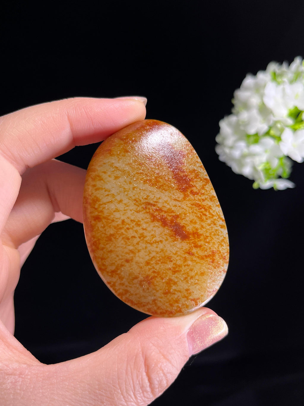 和田玉洒金皮白玉皮带扣（yc274519）