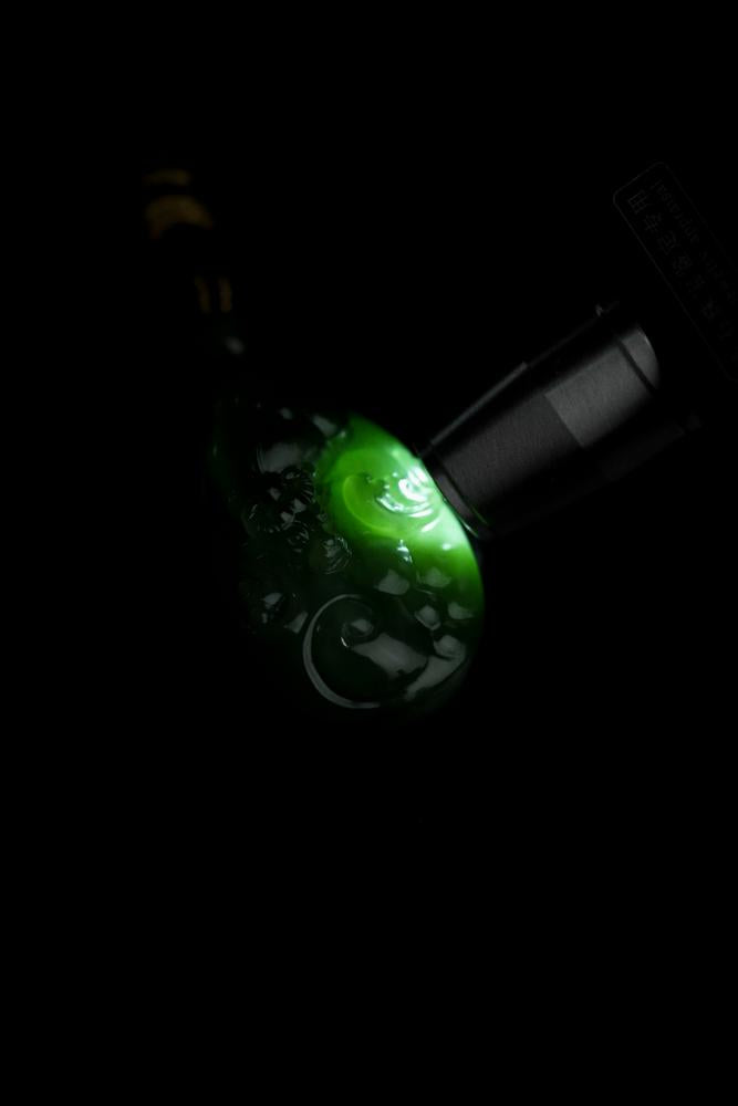 和田玉碧玉“牛气冲天”挂件（yc253277）