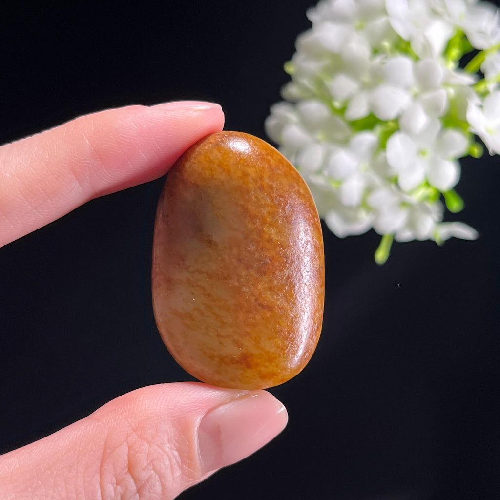 和田玉黄沁“玉髓金沁”籽料原石（yc302887）