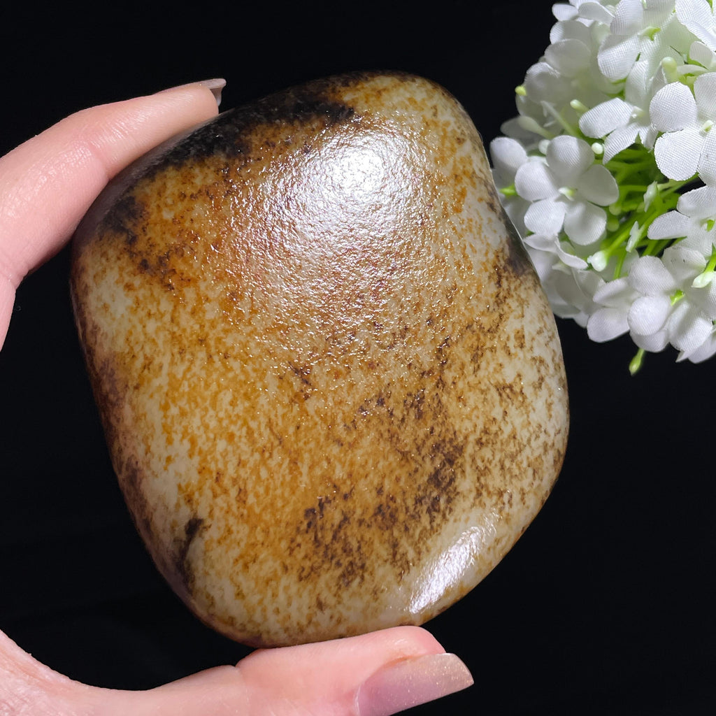和田玉白玉“暮山秋烟”秋梨皮聚黑皮籽料（yc370116）
