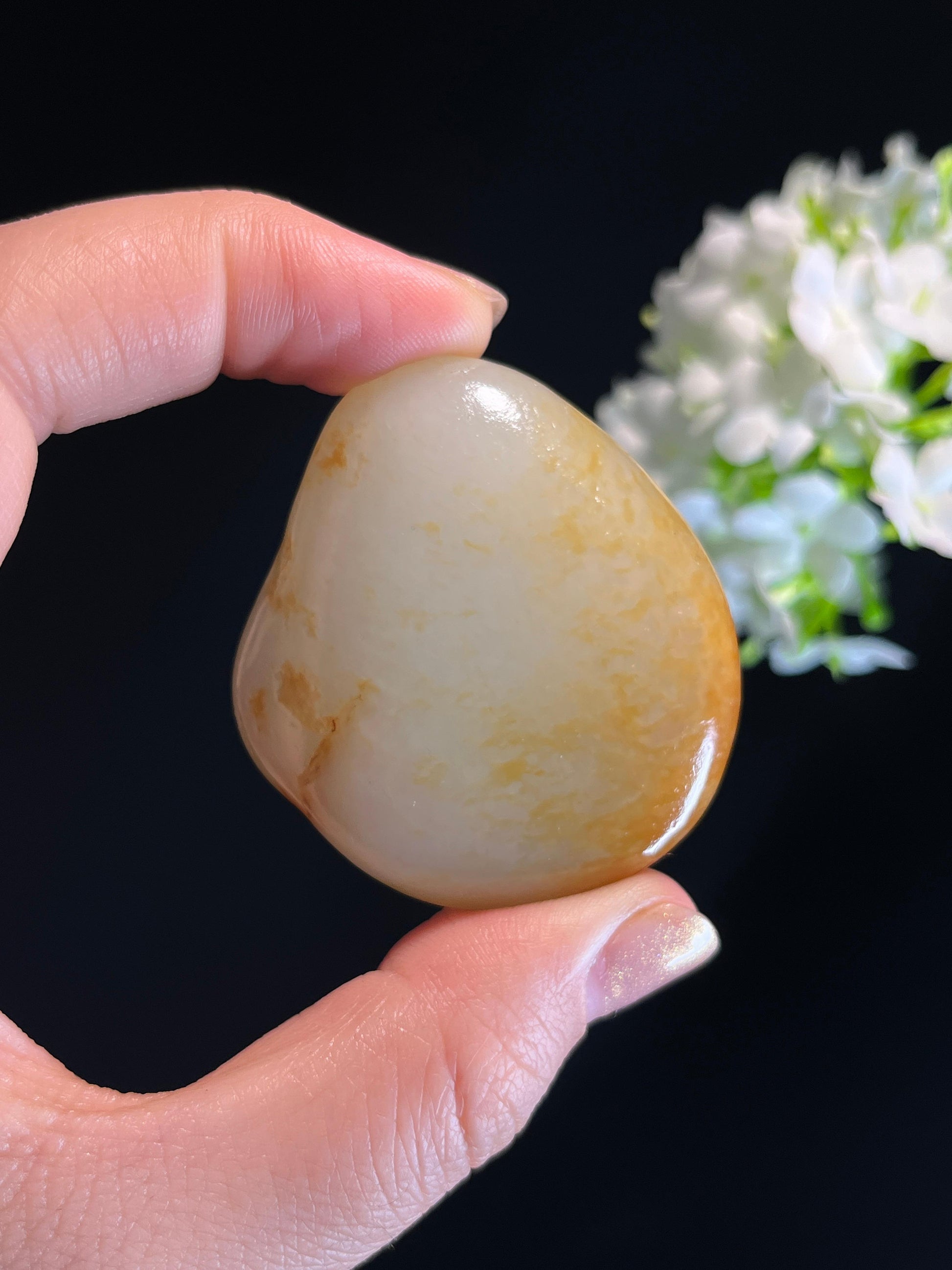 新疆天然和田玉洒金皮籽料原石（yc274571）