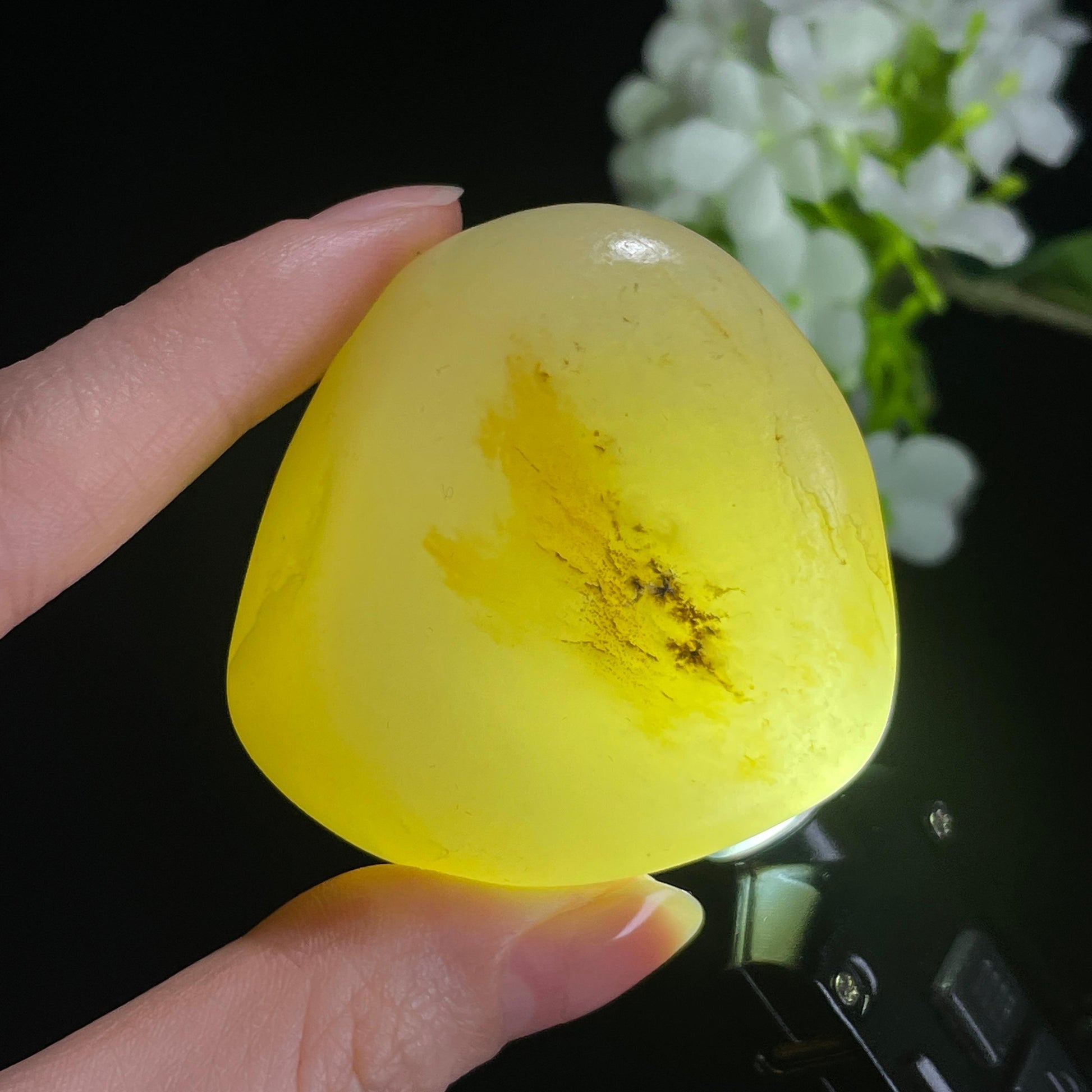 和田玉白玉“玉砚留痕”洒黄皮籽料（yc316500）