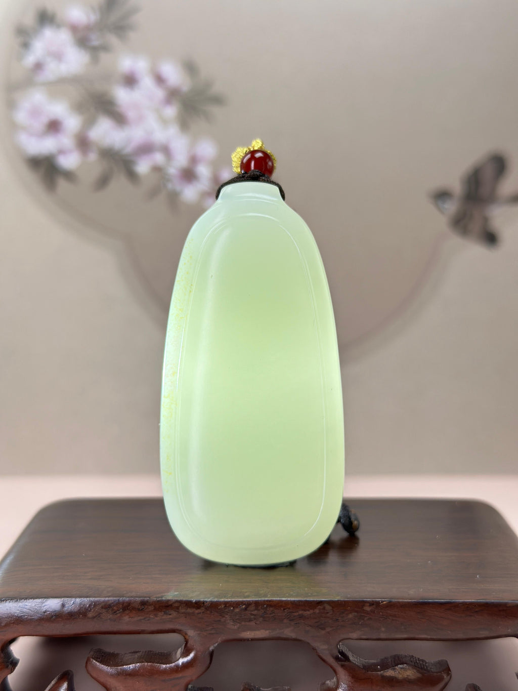 珍品新疆和田玉洒金皮白玉籽料无事牌（yc765813）