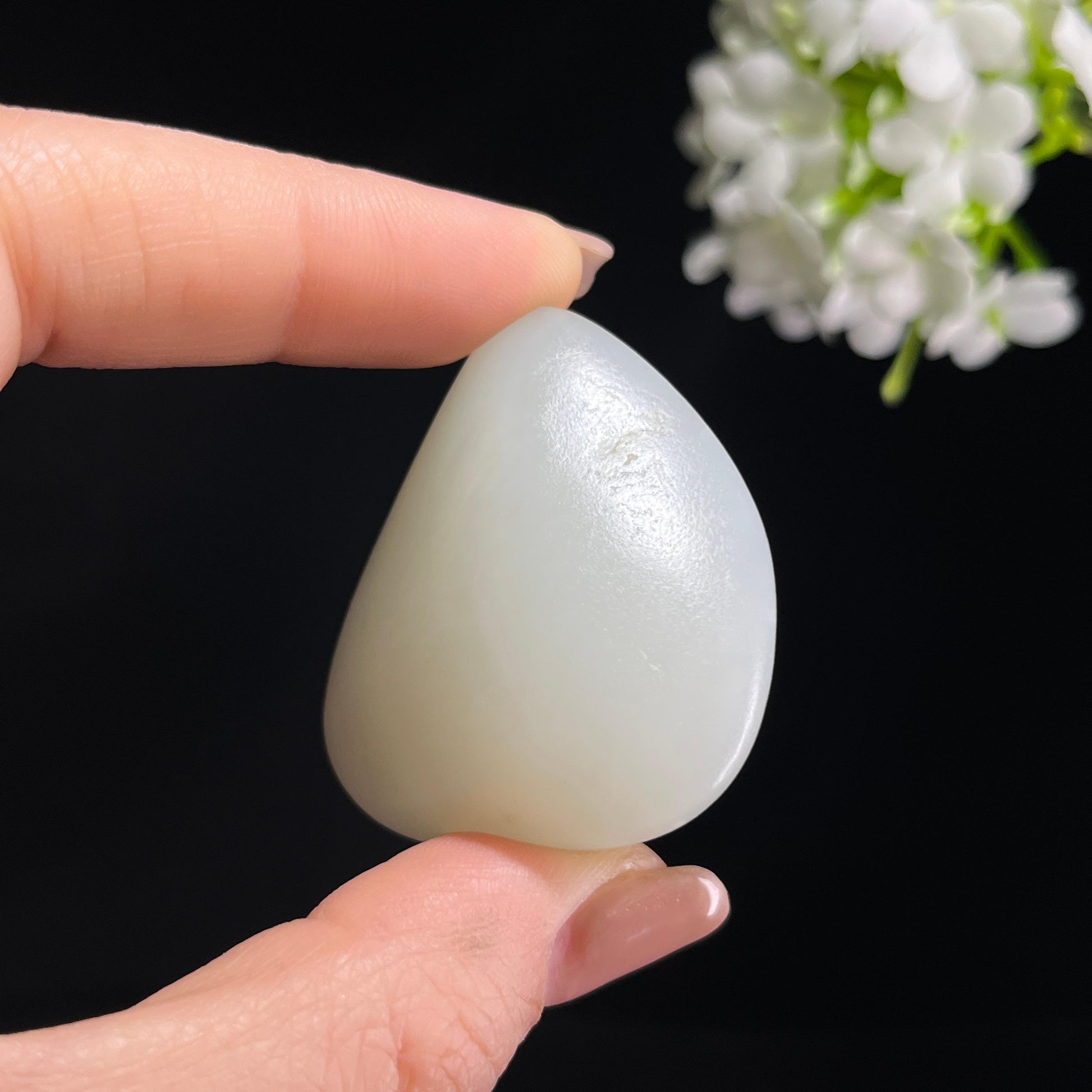 和田玉白玉“江雪无尘”光白籽料（yc379782）