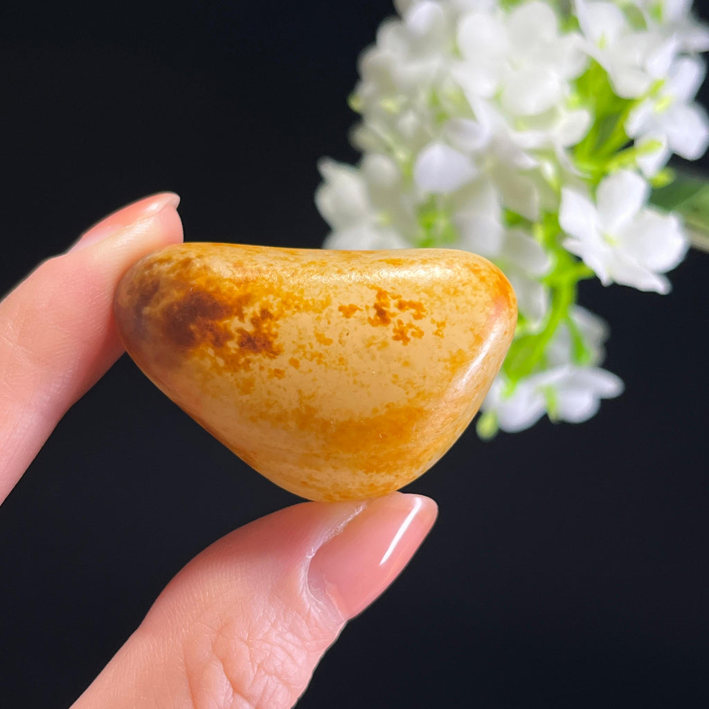 和田玉白玉通体洒金皮“金元宝”象形籽料（yc343655）