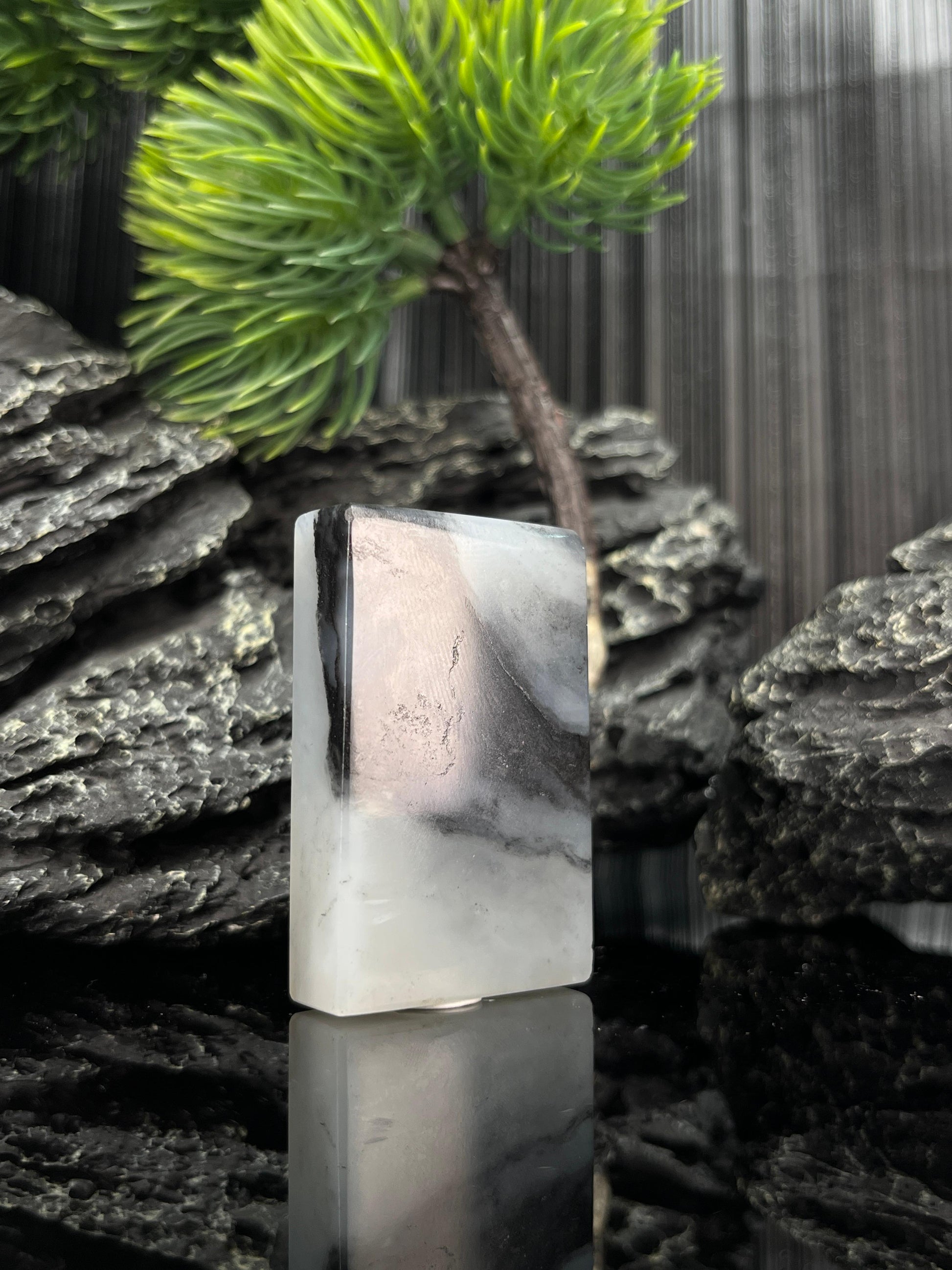 和田玉青花籽料“逸墨闲情牌”（yc222791）