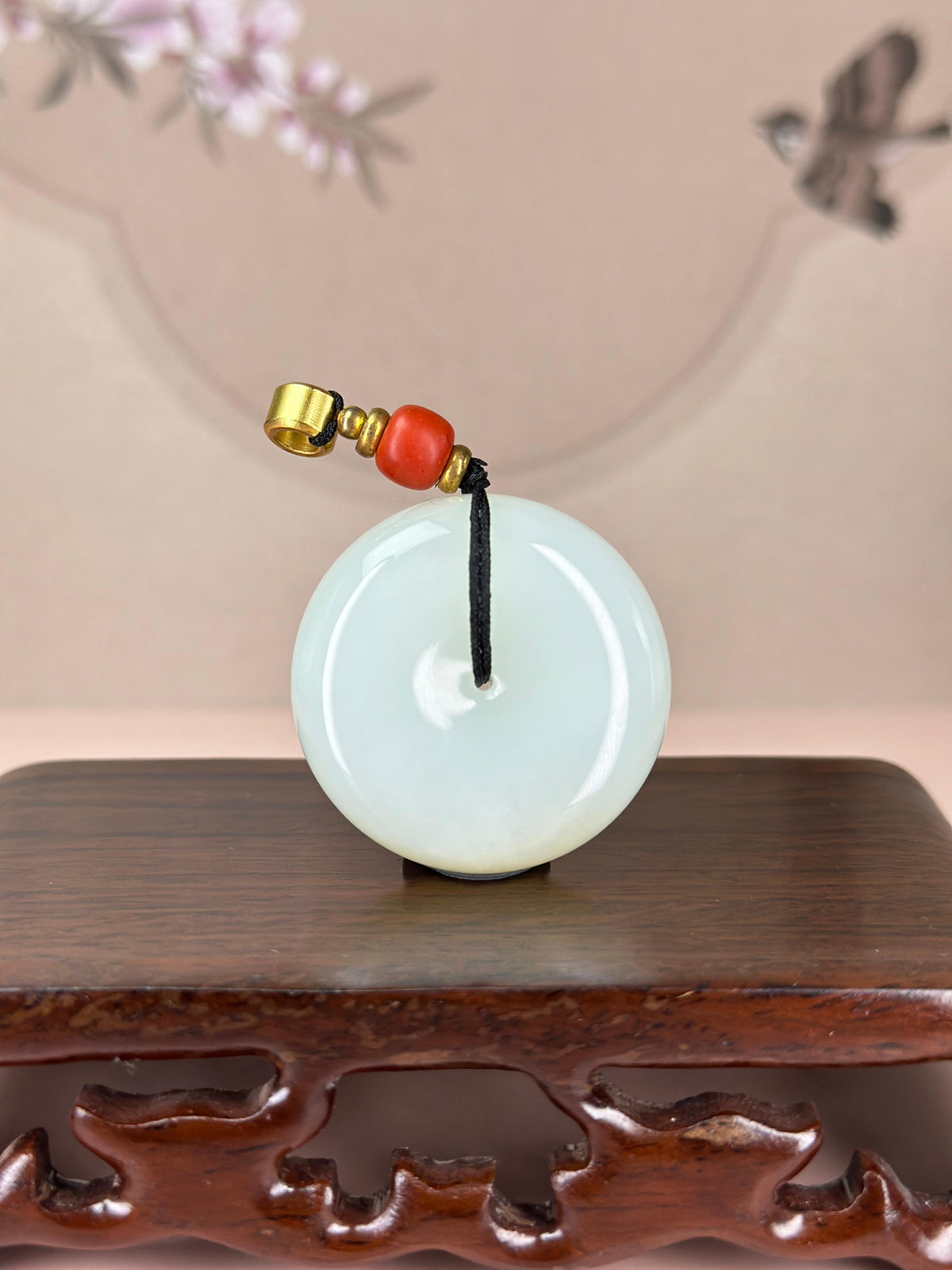 精品和田玉糖白平安扣挂件（yc775669）