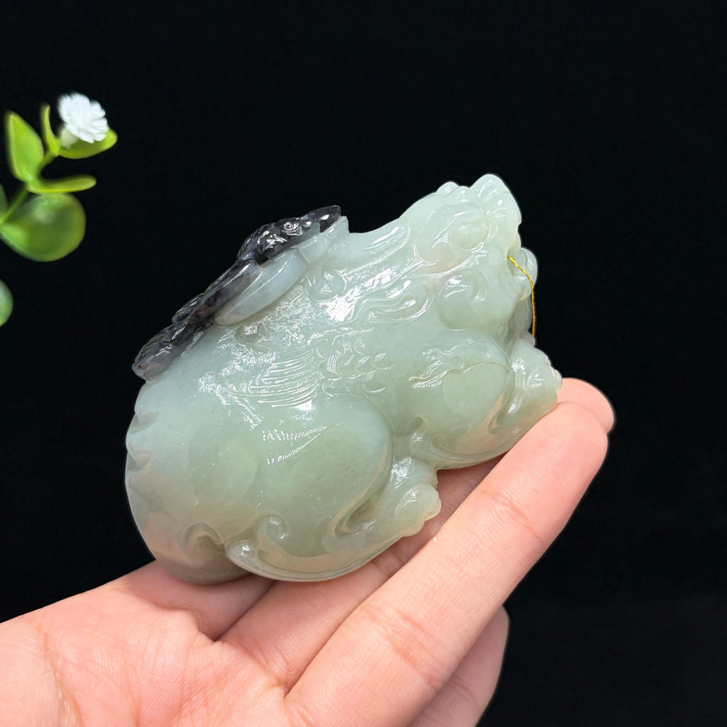 和田青玉貔貅手把件（yc781404）