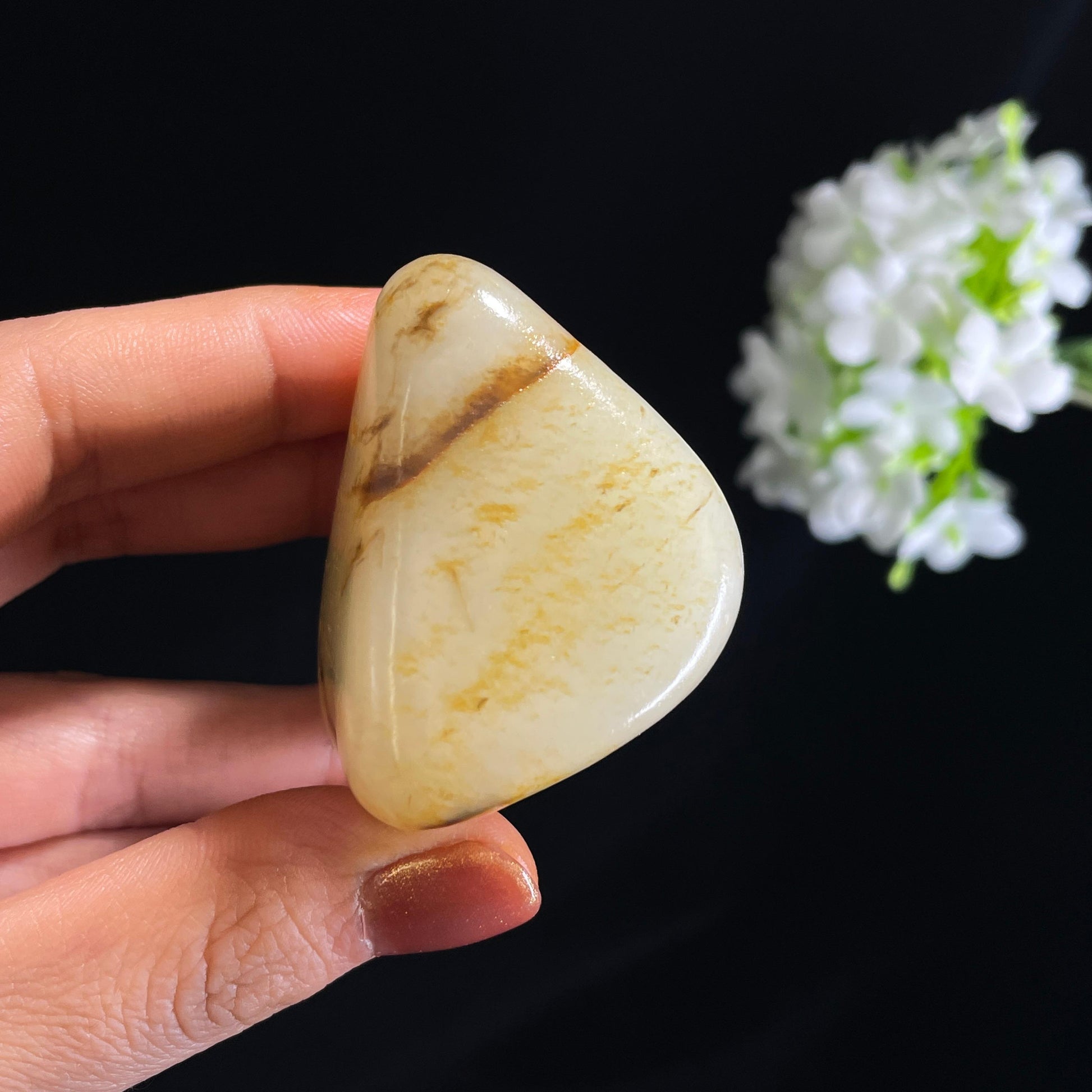 和田玉白玉“ 秋江冷浸”洒金皮籽料（yc375295）