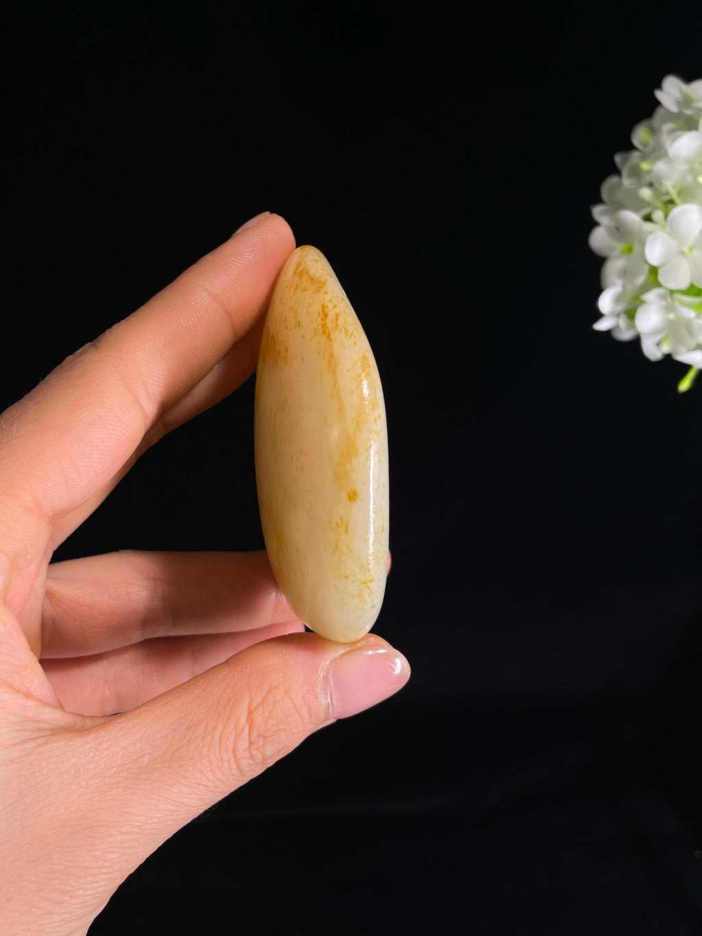 新疆天然和田玉白玉洒黄皮籽料原石（yc272699）