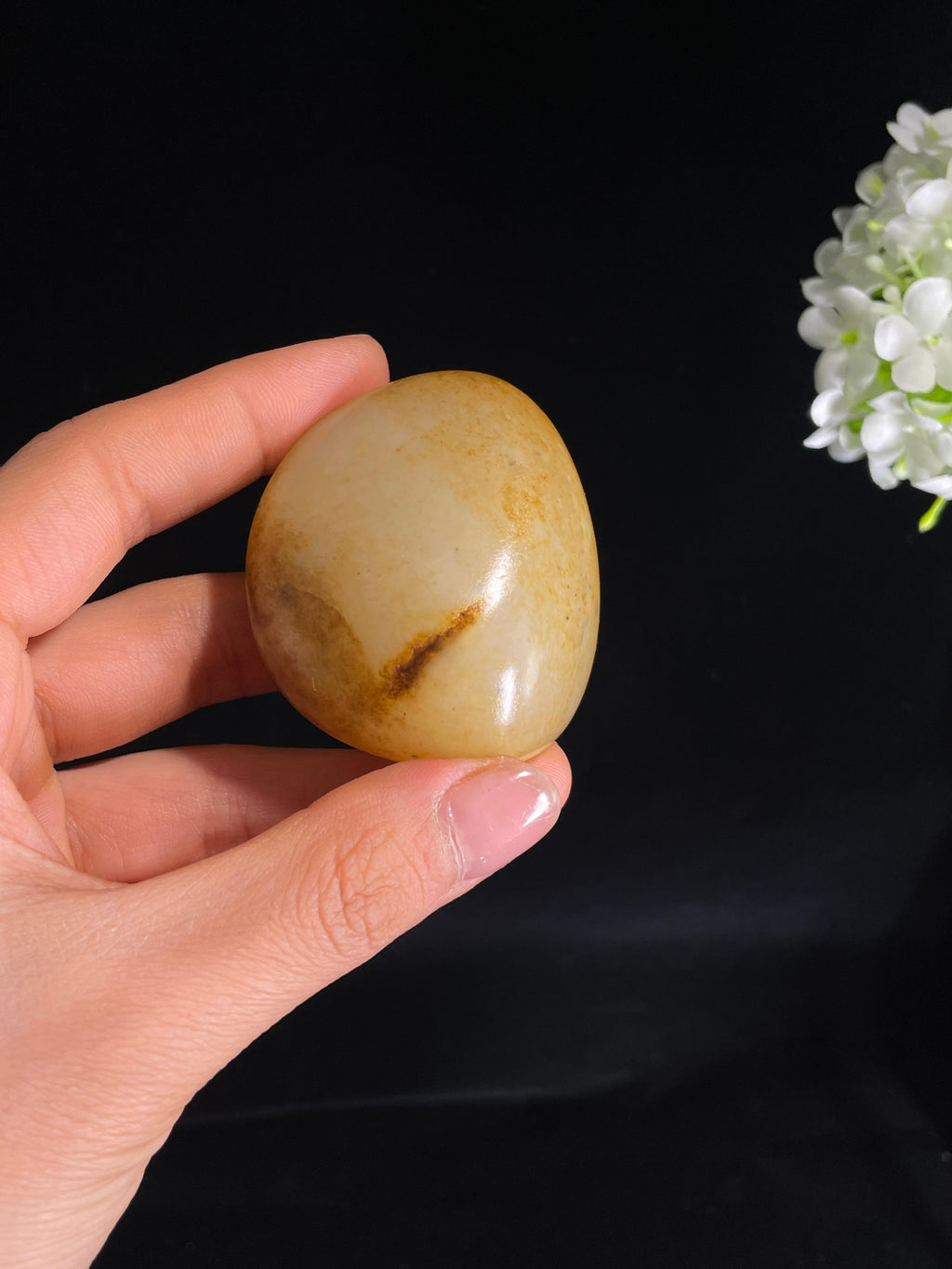 新疆天然和田玉白玉黄皮籽料原石（yc272710）