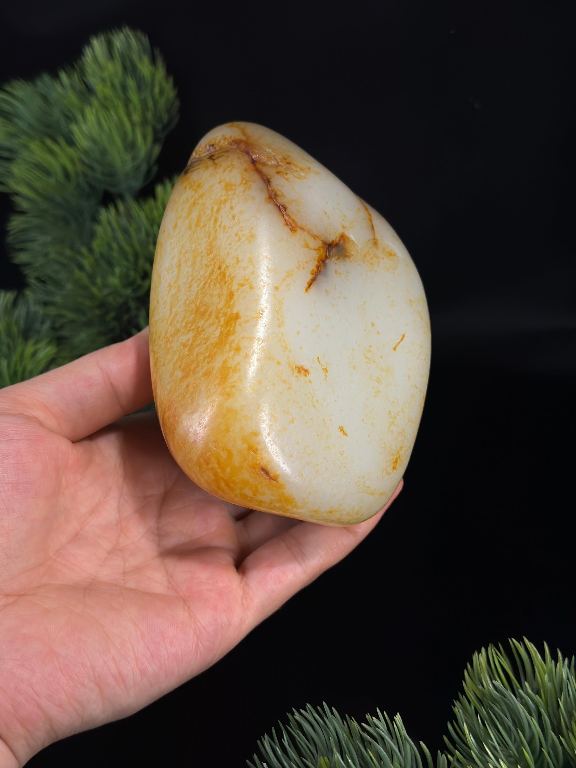 新疆天然和田玉白玉通体洒金皮籽料（yc471611）